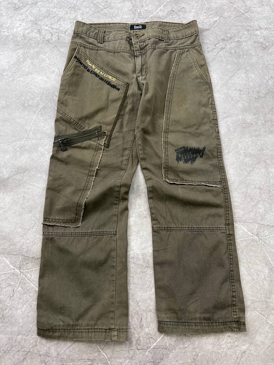Vintage DOLCE GABBANA Cargo Pants Trousers D&G 2002 Bondage