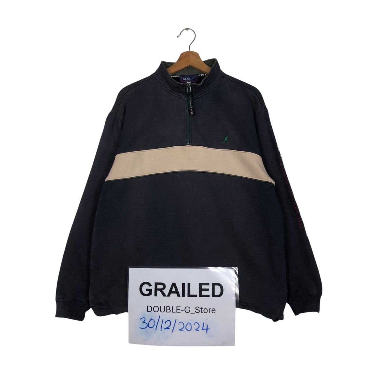 Kangol 📌Vintage Half Zipper Collage Sweatshirt Kangol Size US L / EU 52-54 / 3 - 1 Thumbnail