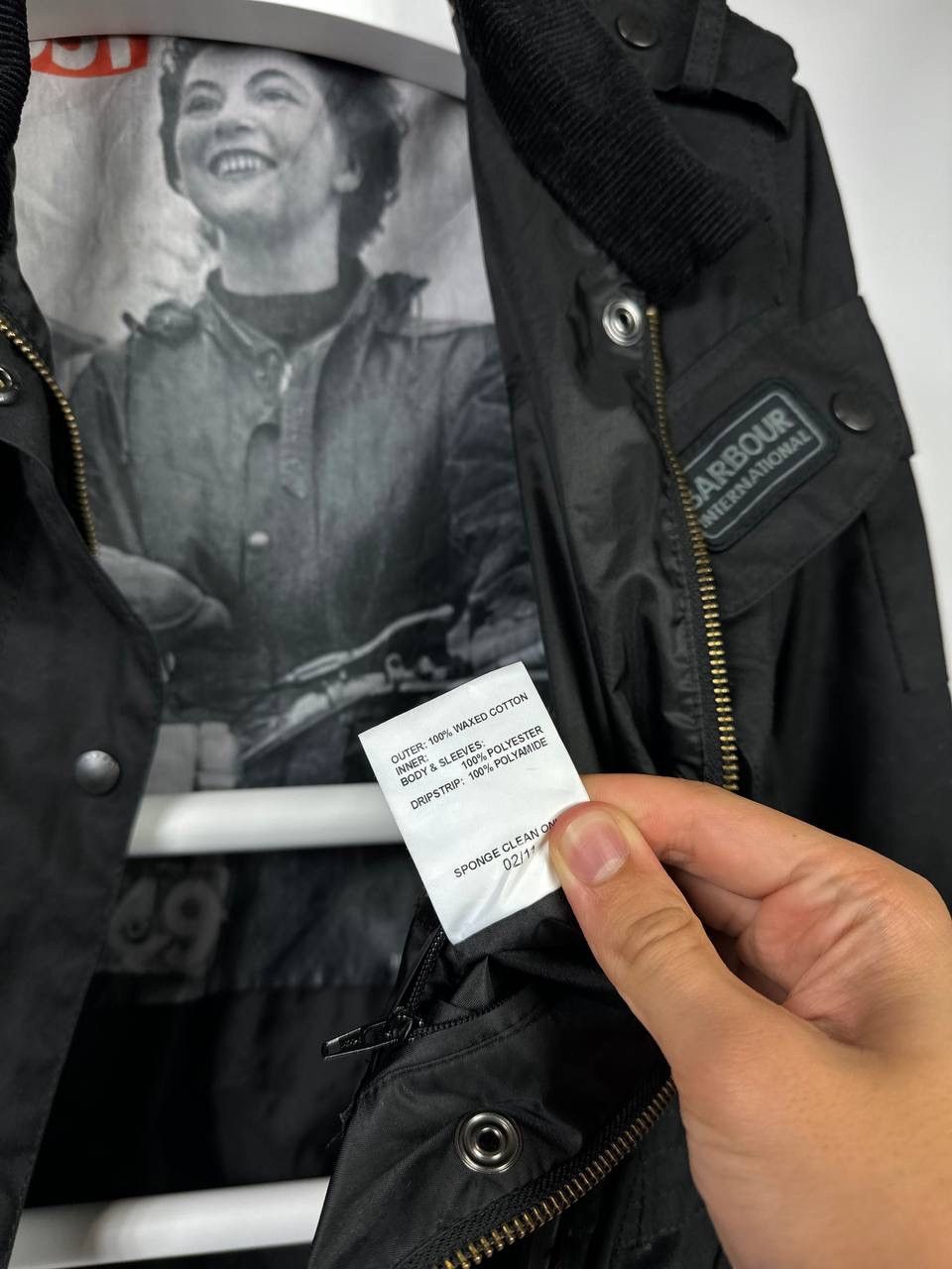 Barbour 🇬🇧Barbour International Women’s Wax Jacket Blue Size:USA 10 Size L / US 10 / IT 46 - 10 Thumbnail
