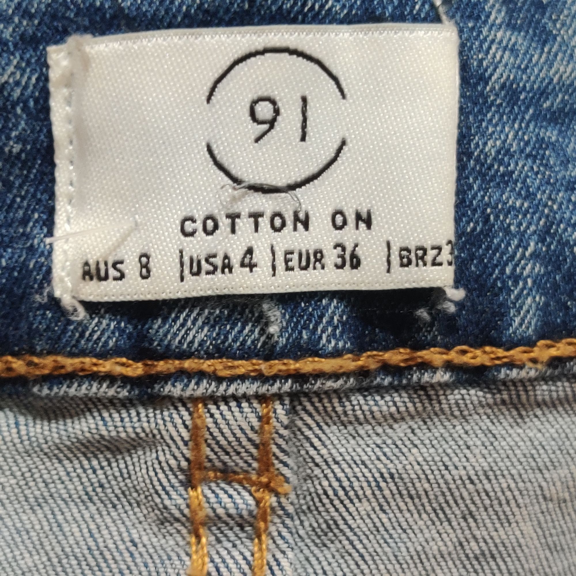Cotton On Cotton On 4 Blue Raw Hem Denim Mini Skirt Distressed Fray Ca Size 27" / US 4 / IT 40 - 4 Thumbnail