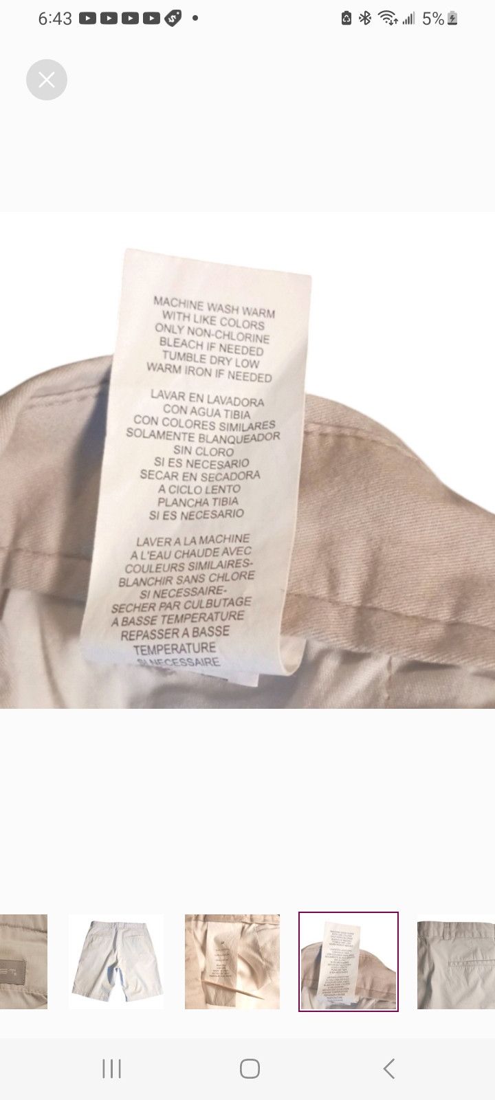 Axist AXIST Men's Taupe Chino Shorts Size US 32 / EU 48 - 5 Thumbnail