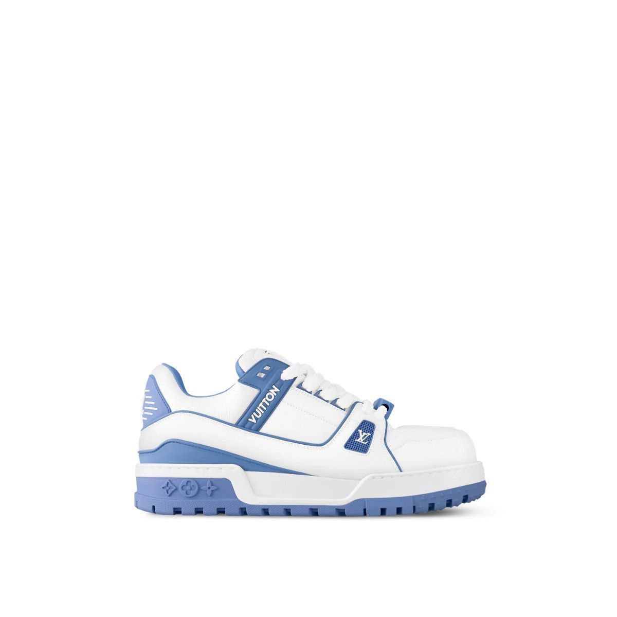 image of Louis Vuitton Lv Trainer Maxi Sneaker In White/blue, Men's (Size 5)