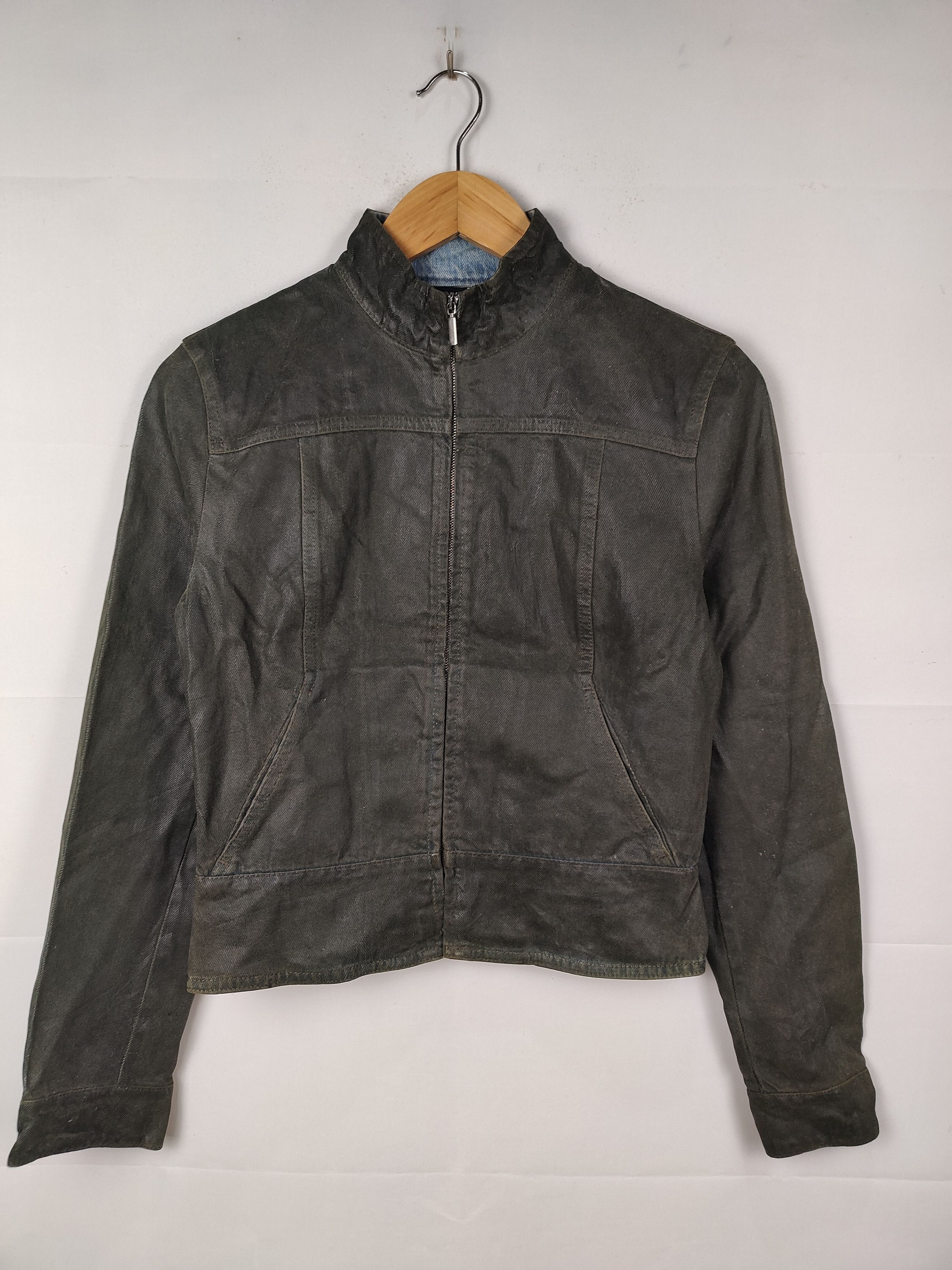 Max Mara Sportmax Code Denim Waxed Jacket Size S / US 4 / IT 40 - 1 Thumbnail