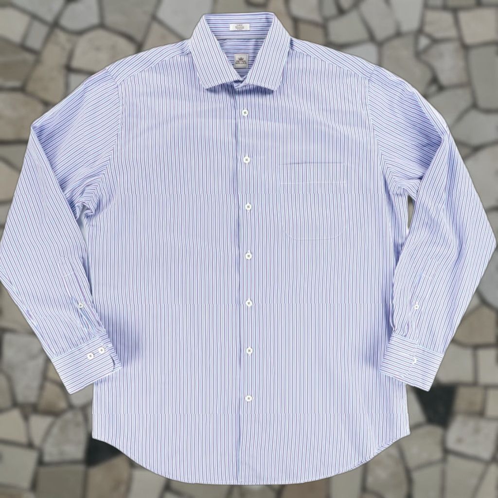 Peter Millar Peter Millar Shirt Men L Nano Luxe Twill Striped Button Up Size US L / EU 52-54 / 3 - 1 Thumbnail