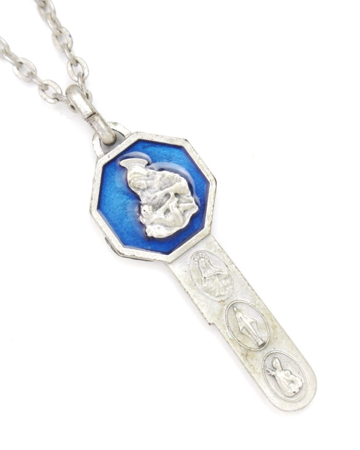 If Six Was Nine 1990S JAPANESE MADE ITALY BLUE ENAMEL KEY PENDANT NECKLACE Size ONE SIZE - 4 Thumbnail