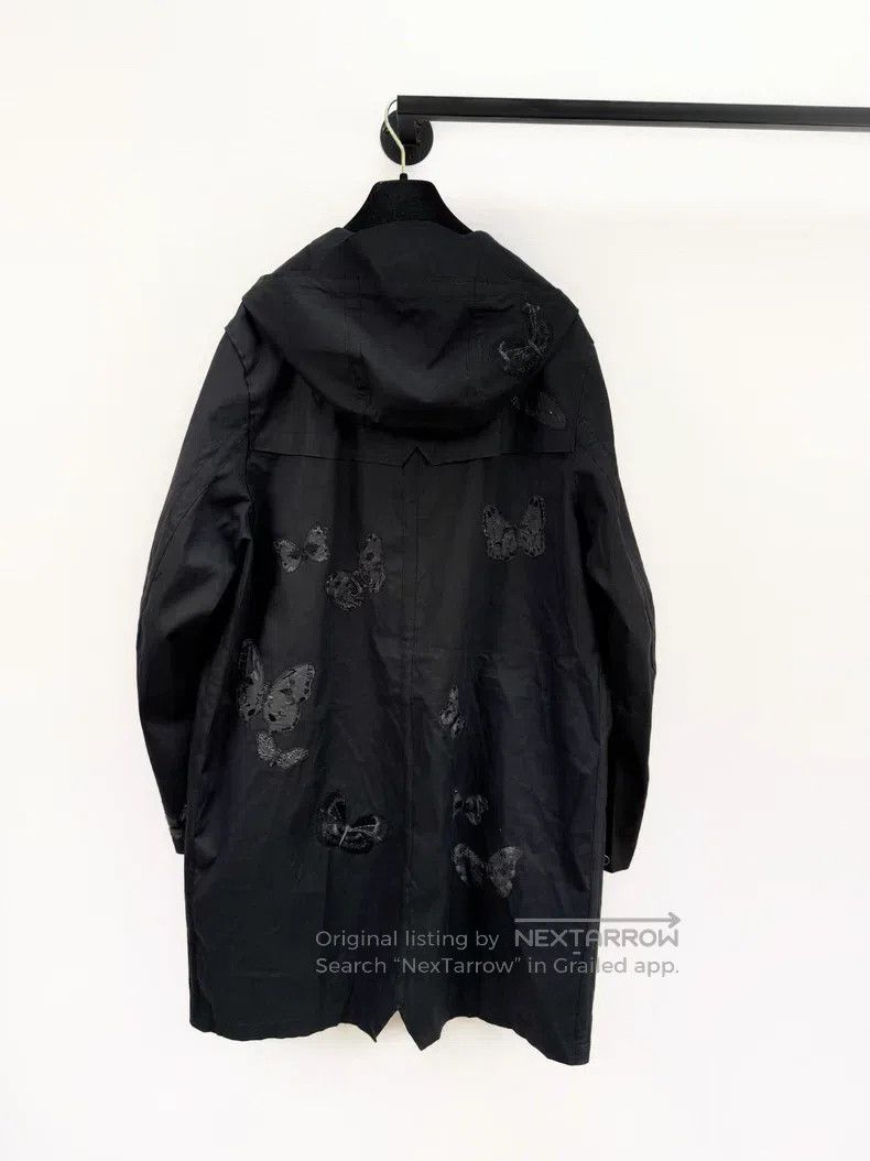 Valentino Valentino Black butterfly embroidered trench coat jacket Size US M / EU 48-50 / 2 - 4 Thumbnail