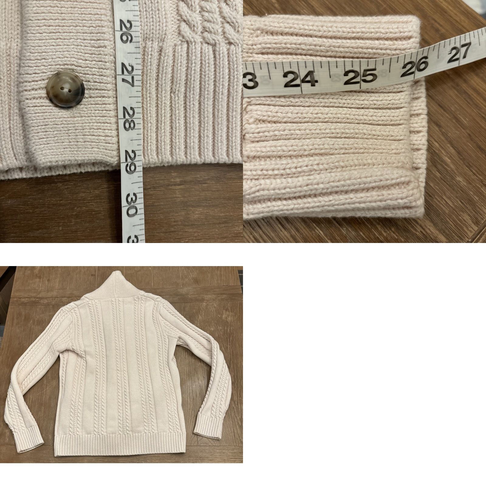 J.Crew J.CREW Heritage Cotton Cardigan Sweater Men L White Cauliflower White EUC Brand Mens Regular Knit Crew Neck Long Sleeve Vintage: No Size US L / EU 52-54 / 3 - 8 Thumbnail