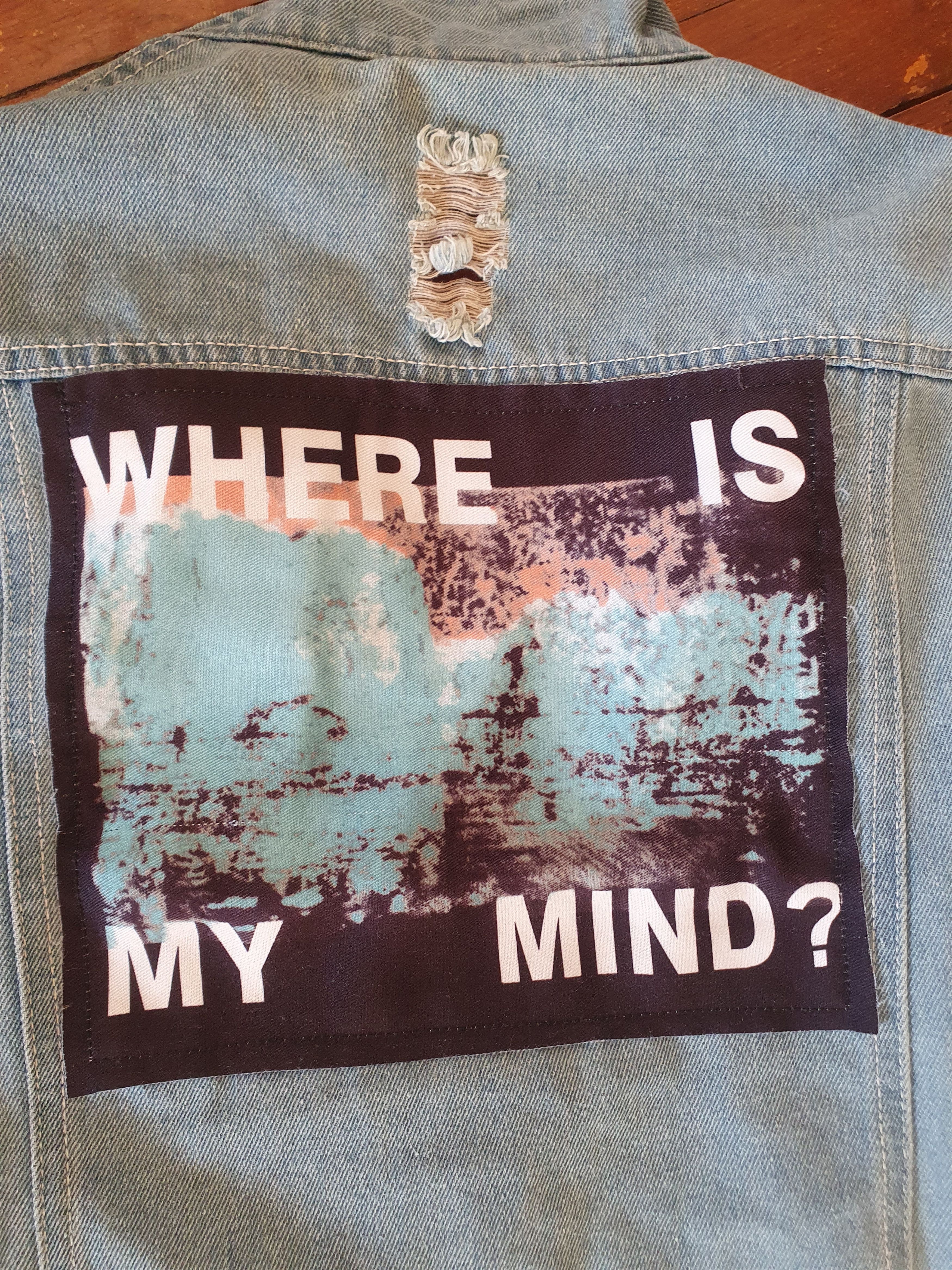 Other Aieryiyi Where Is My Mind Distressed Denim Jacket BTS JIN L Size L / US 10 / IT 46 - 3 Thumbnail