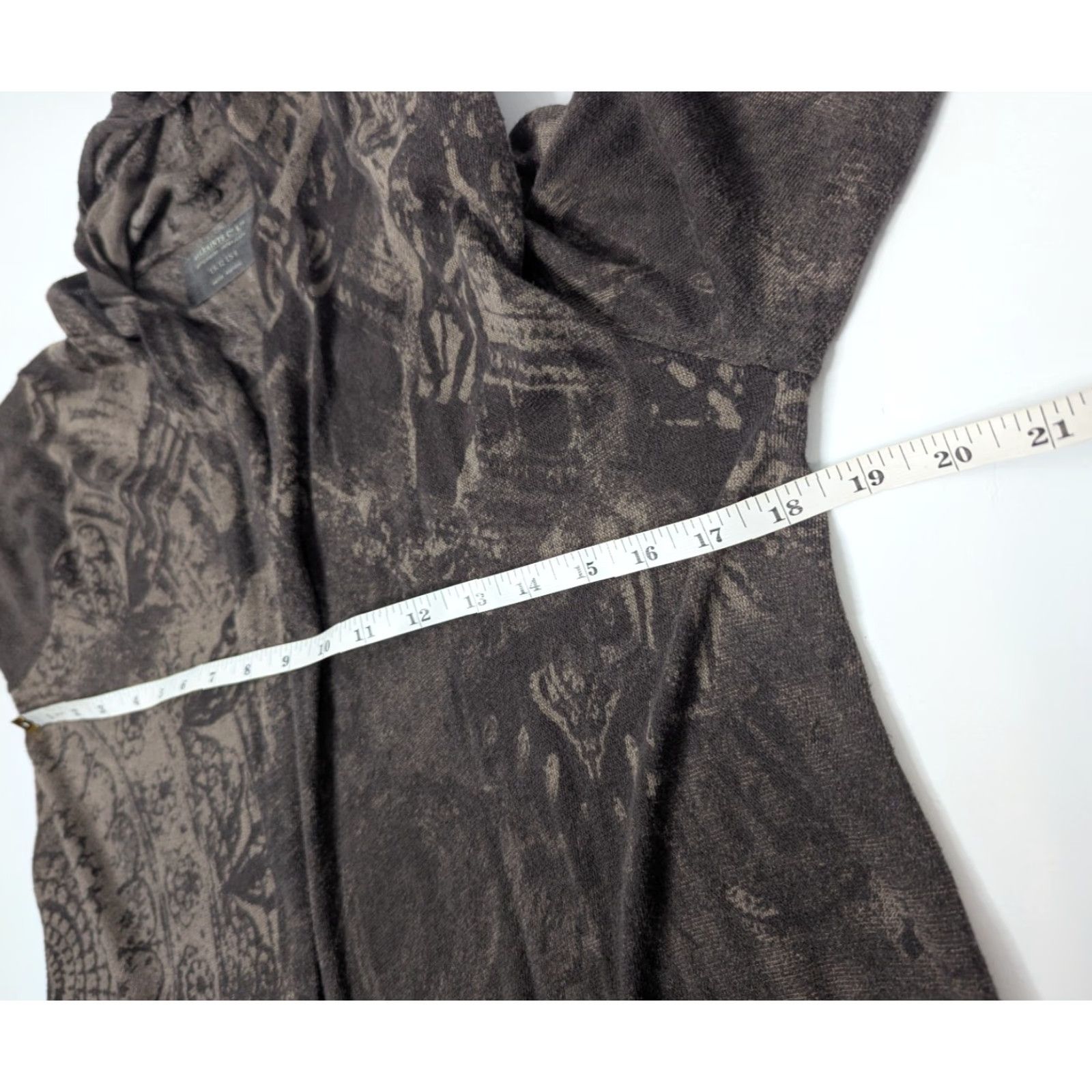 Allsaints AllSaints Spitalfields Jacks Place Reflection Long Cardigan 8 Cotton Blend Brown Womens Cardigan Long Sleeve Knit 8 Brown Size M / US 6-8 / IT 42-44 - 6 Thumbnail