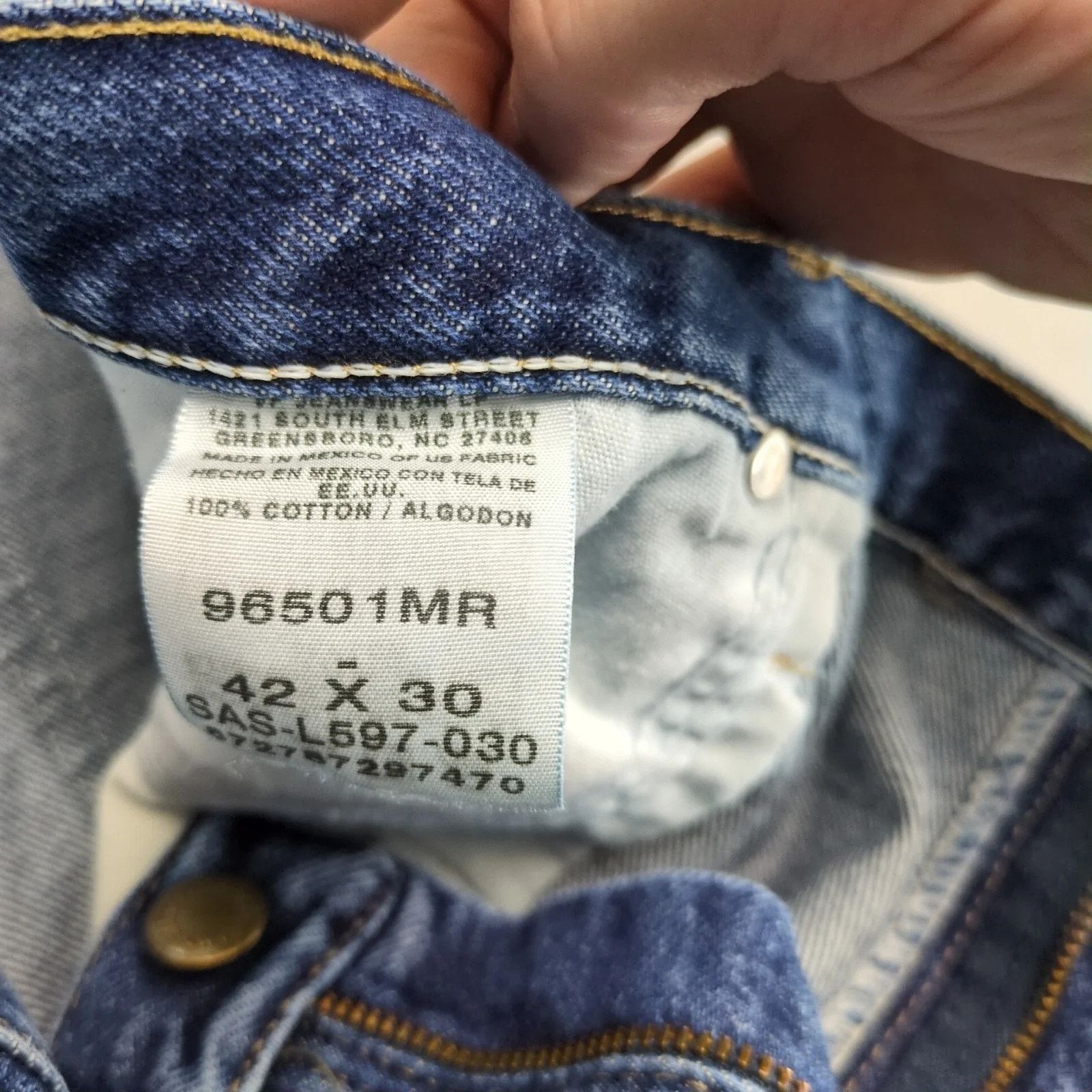 Wrangler 90s-Y2K Wrangler Jeans Men's 40x30 Regular Fit Straight Leg Size US 40 / EU 56 - 3 Thumbnail