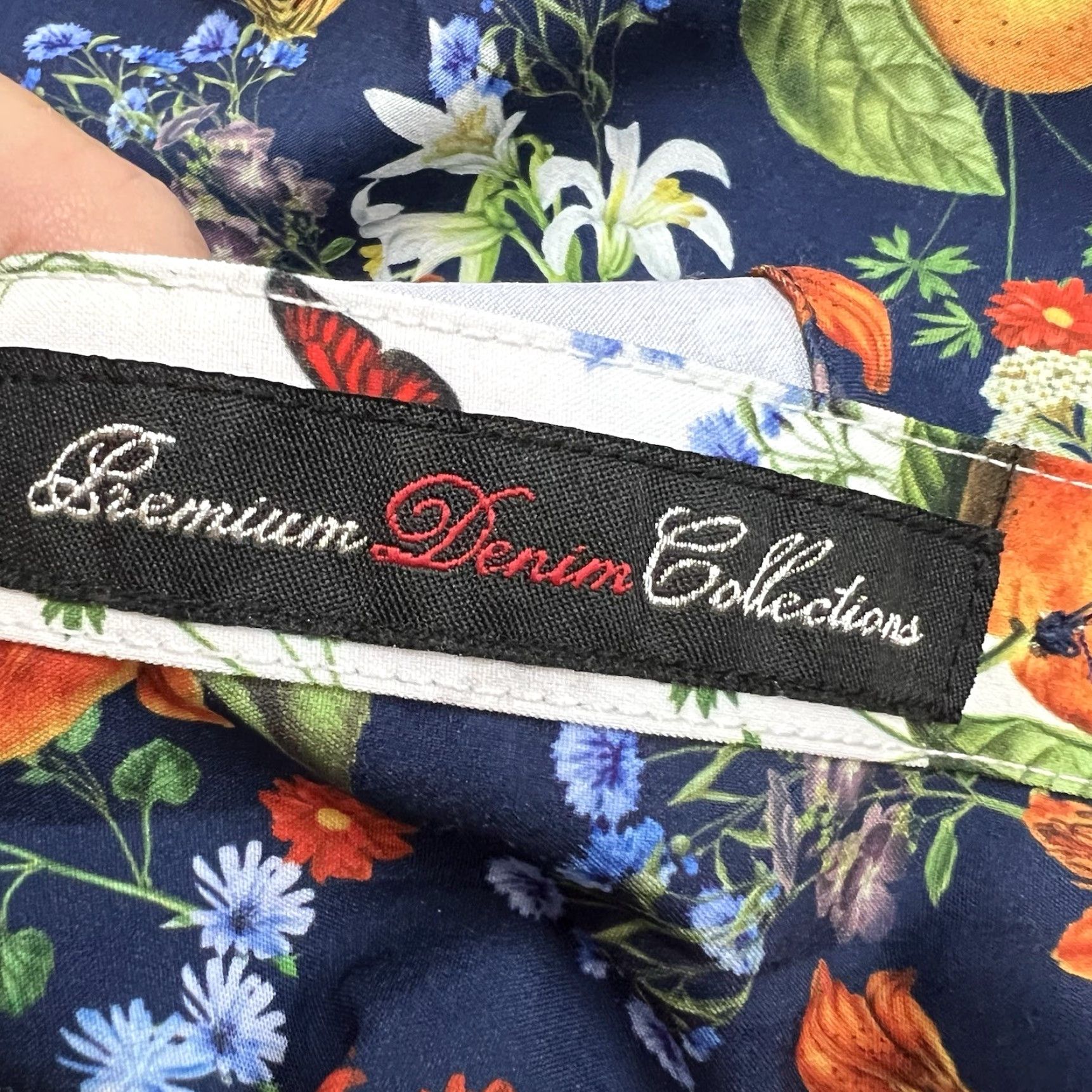 Vintage Fried Denim Button-Down Mens Floral Blue 2016 Collection S Size Button-Up Slimming Casual Shirt Size US S / EU 44-46 / 1 - 7 Thumbnail
