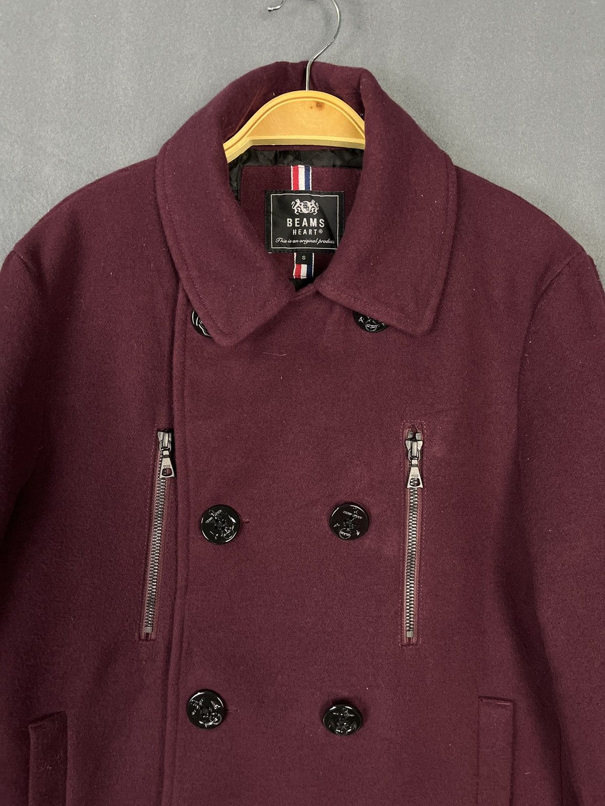 Beams Plus × Japanese Brand × Vintage Beams Heart Double Breasted Wool Cropped Jacket Size S / US 4 / IT 40 - 4 Thumbnail