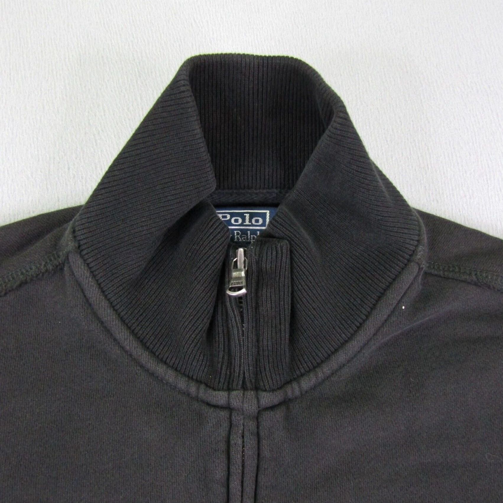 Polo Ralph Lauren VINTAGE Polo Ralph Lauren Jacket Men L Black Full Zip Bomber - Polo Logo, Knit, Casual Outerwear, 90s-2000s, Mens Size Large Size US L / EU 52-54 / 3 - 2 Thumbnail