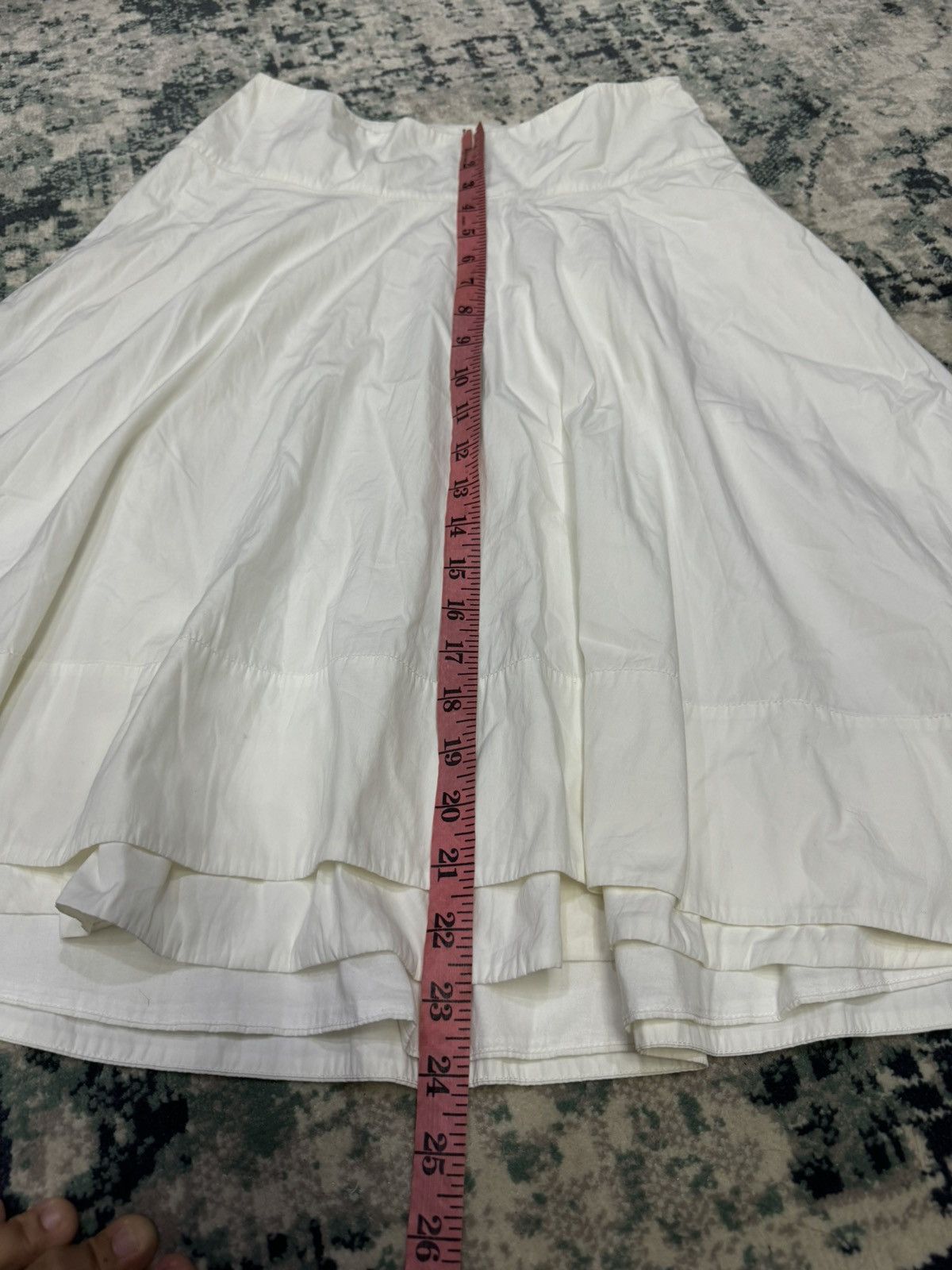 Jil Sander × Vintage VINTAGE JIL SANDER OFF WHITE MID LENGTH SKIRT Size 28" / US 6 / IT 42 - 2 Thumbnail