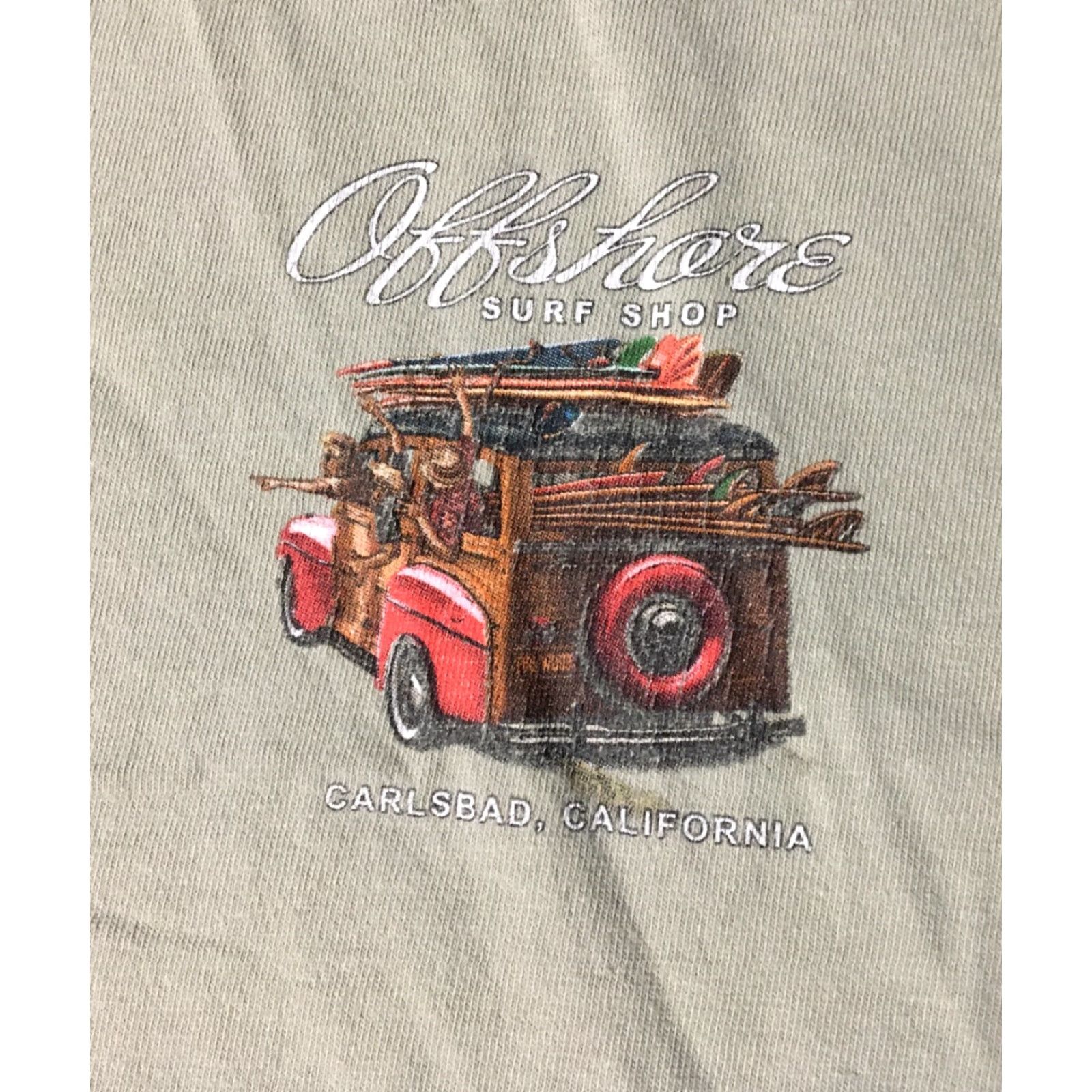 Vintage VINTAGE 90s Offshore Surf Shop Shirt Men 2XL Beige Distressed California Grunge Punk Surfing Sea Beach Nautical USA Rock Lamination? Size US XXL / EU 58 / 5 - 3 Thumbnail
