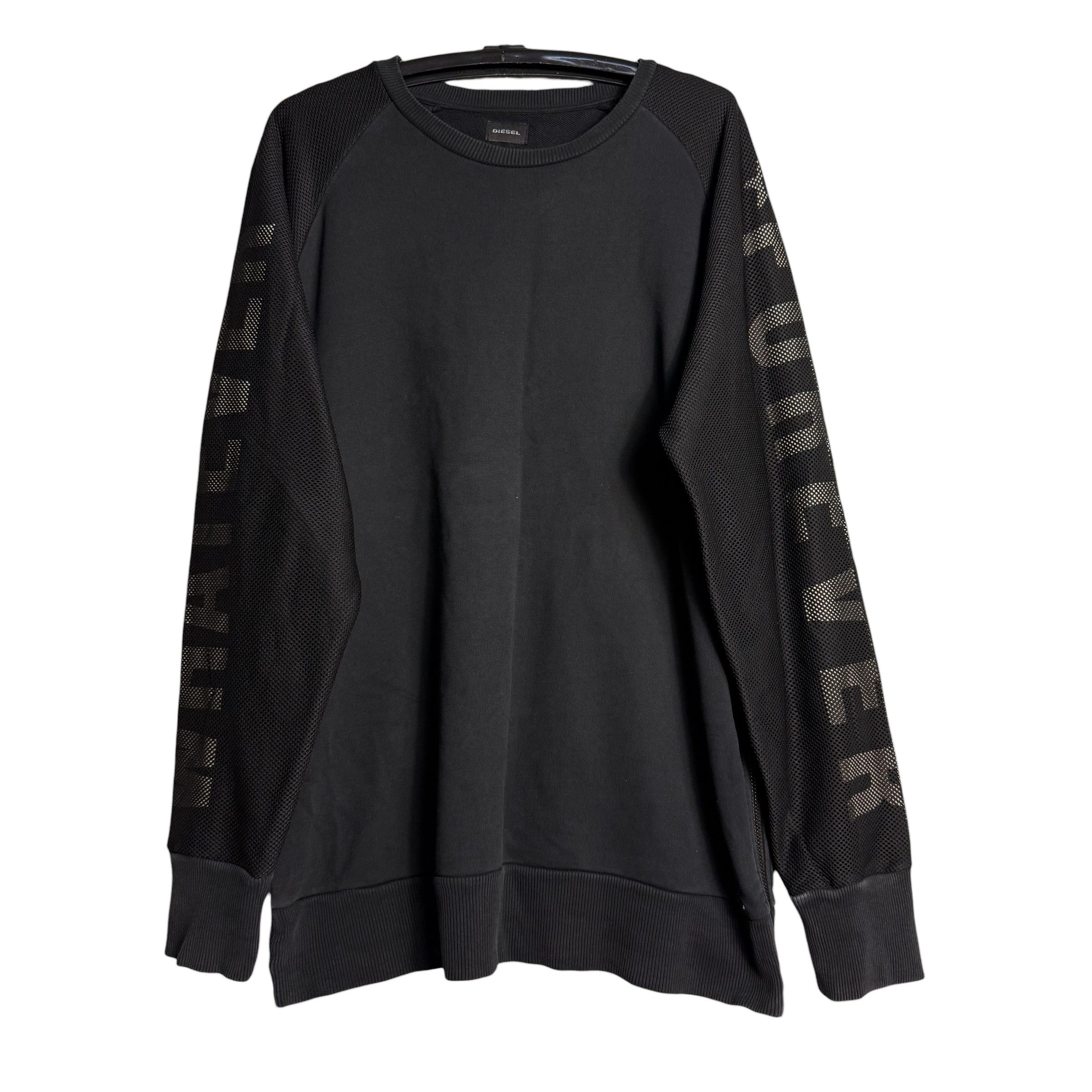 Diesel 🔥RARE🔥Vintage Diesel Sweatshirt Mesh Sleeves Size US XL / EU 56 / 4 - 1 Thumbnail