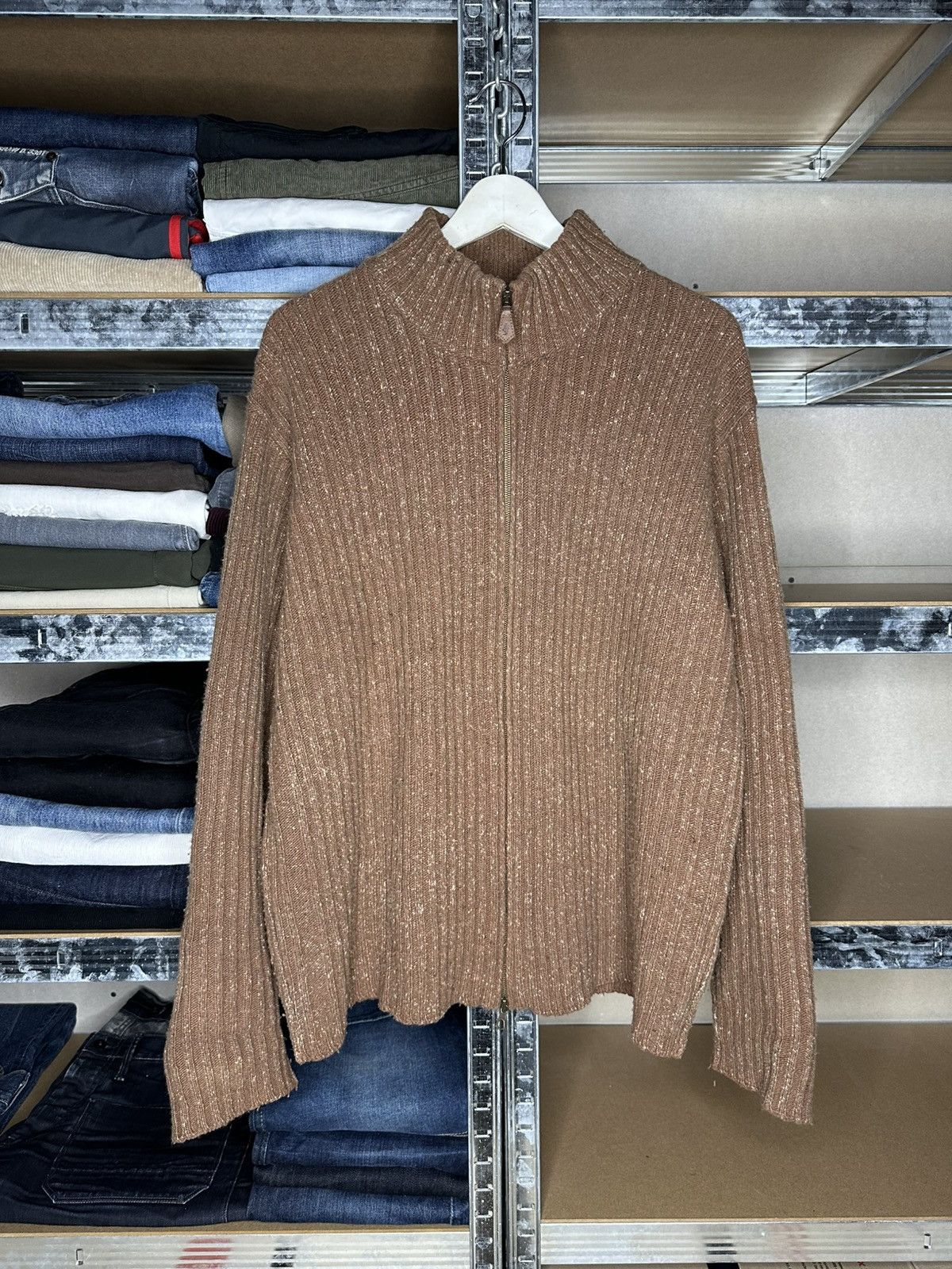 Marlboro Classics Marlboro Classics Wool Knit Zip Sweater Brown Men’s XXL Size US XXL / EU 58 / 5 - 1 Thumbnail