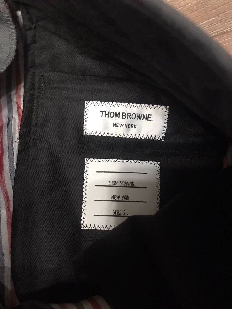 Thom Browne Thom Browne size3 Full wool material two-color patchwork ca Size US 27 - 4 Thumbnail