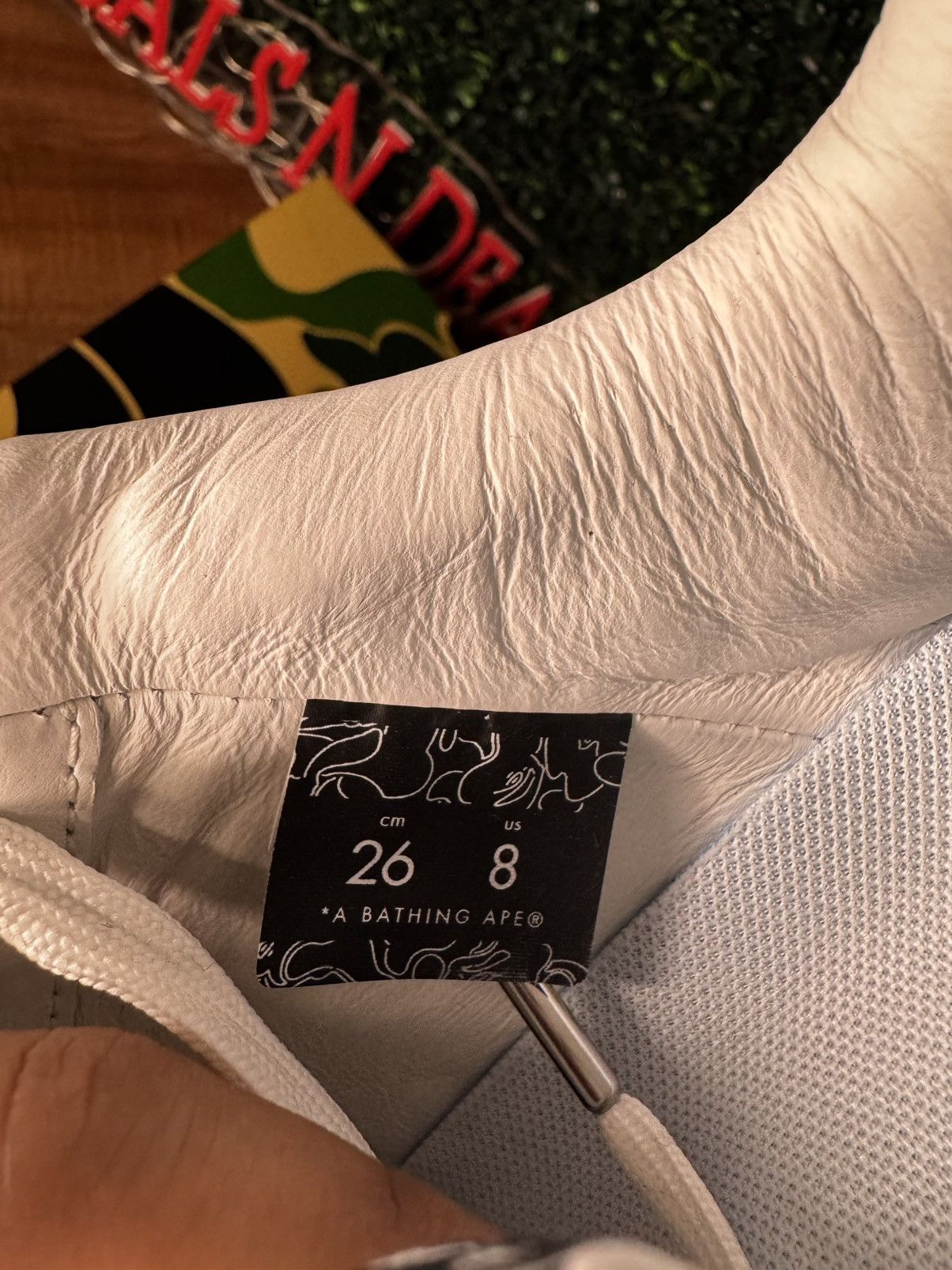 Bape Bapesta #1 white black patent leather Size US 8 / EU 41 - 9 Thumbnail
