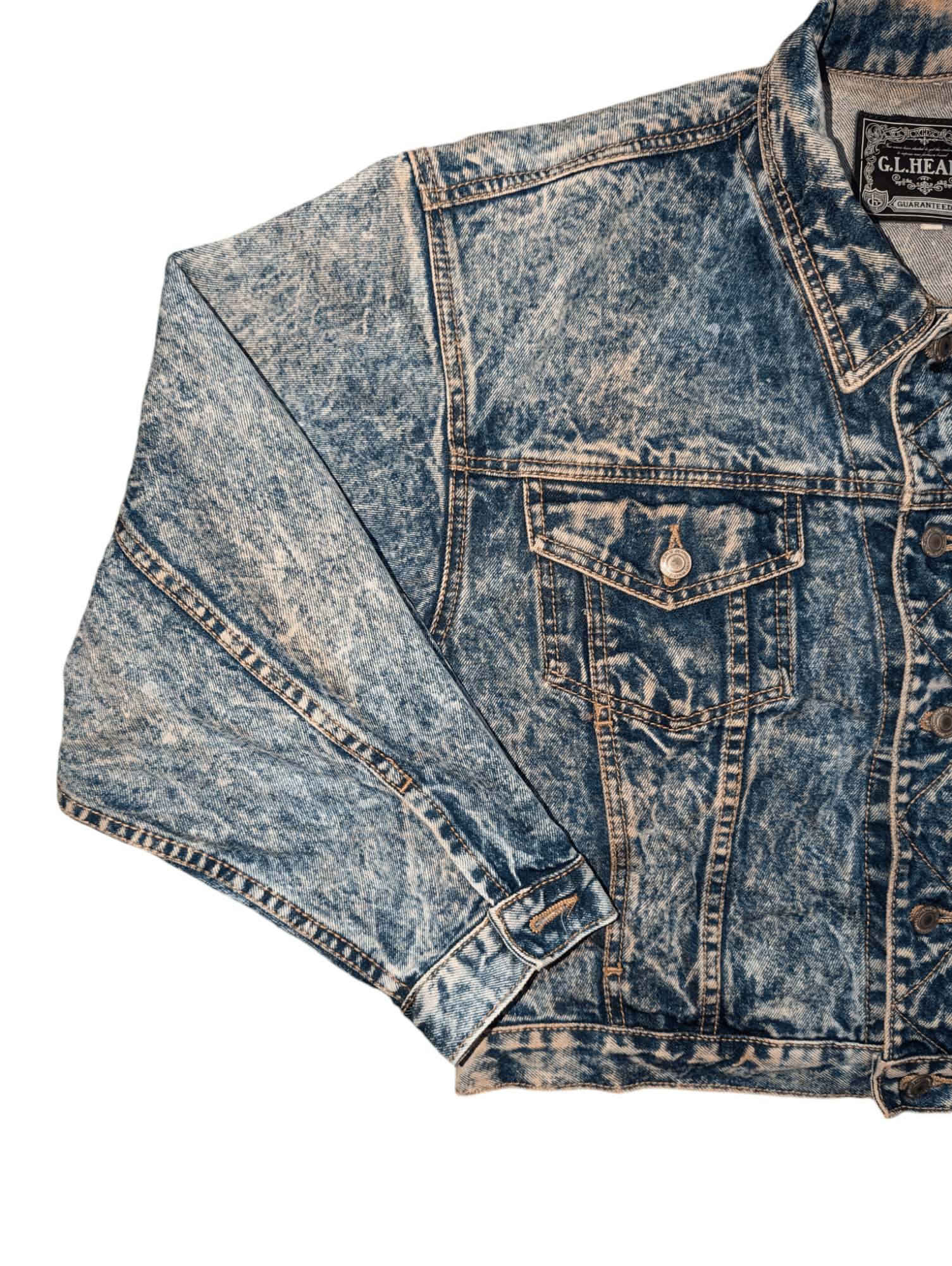Japanese Brand GL Heart acid wash denim jacket Size M / US 6-8 / IT 42-44 - 4 Thumbnail