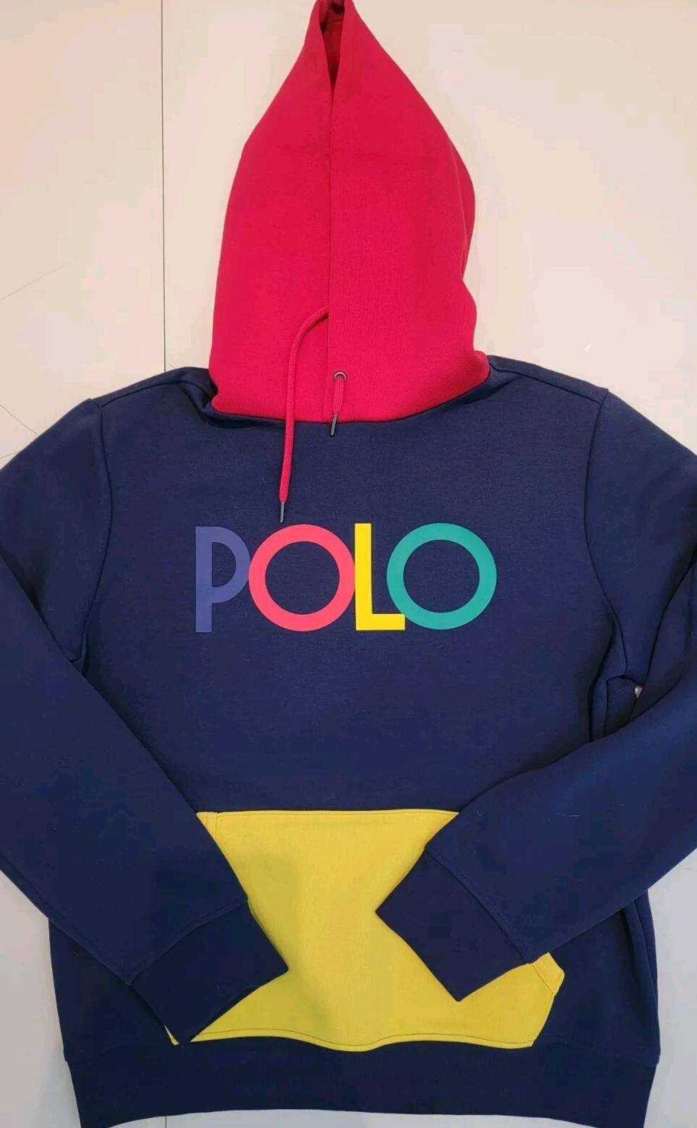 Polo Ralph Lauren POLO RALPH LAUREN 67 Fleece Hoodie Color Block Pullover MED Size US M / EU 48-50 / 2 - 1 Thumbnail