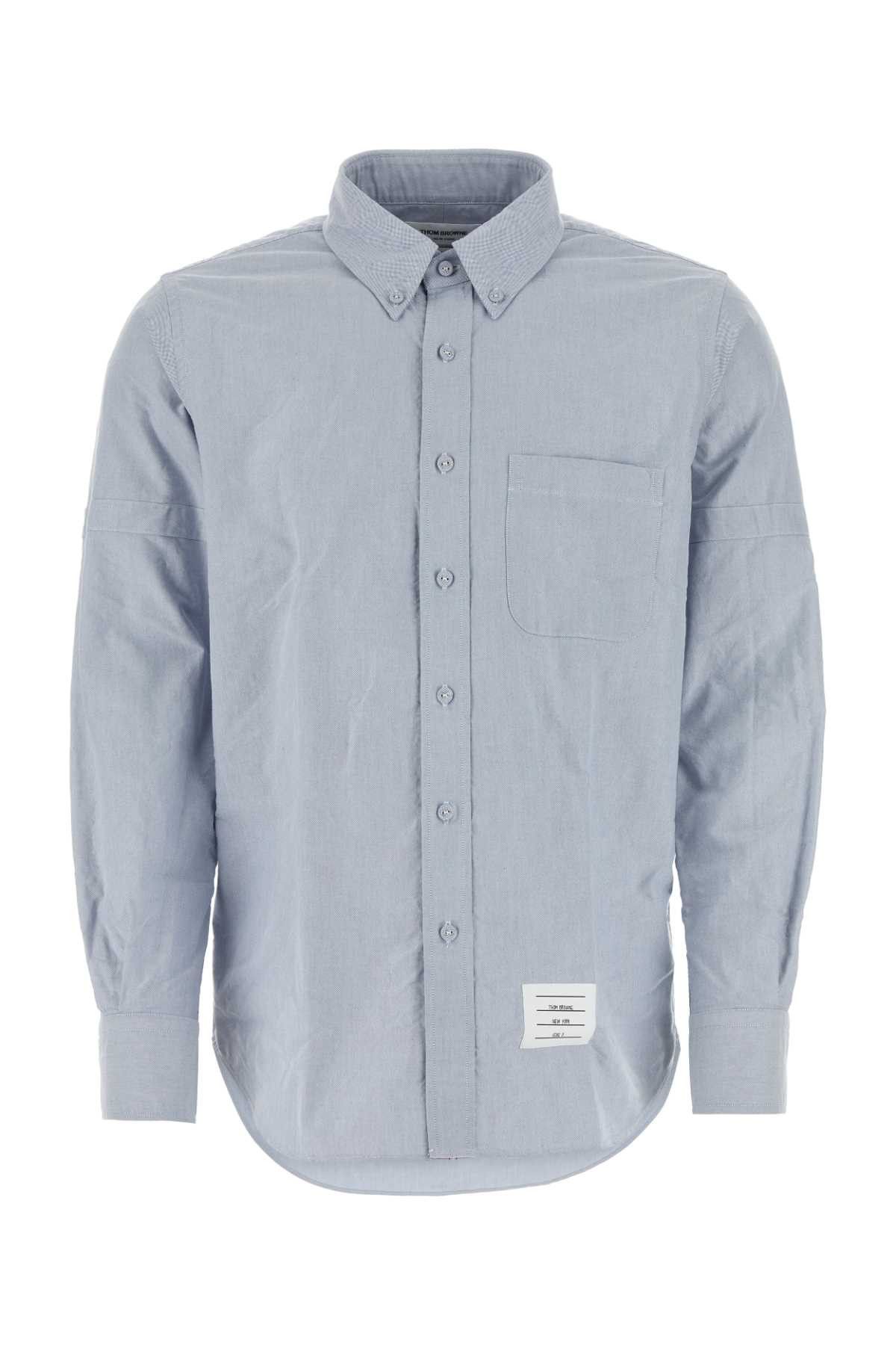 image of Thom Browne Cerulean Oxford Shirt in Light Blue, Men's (Size Small)