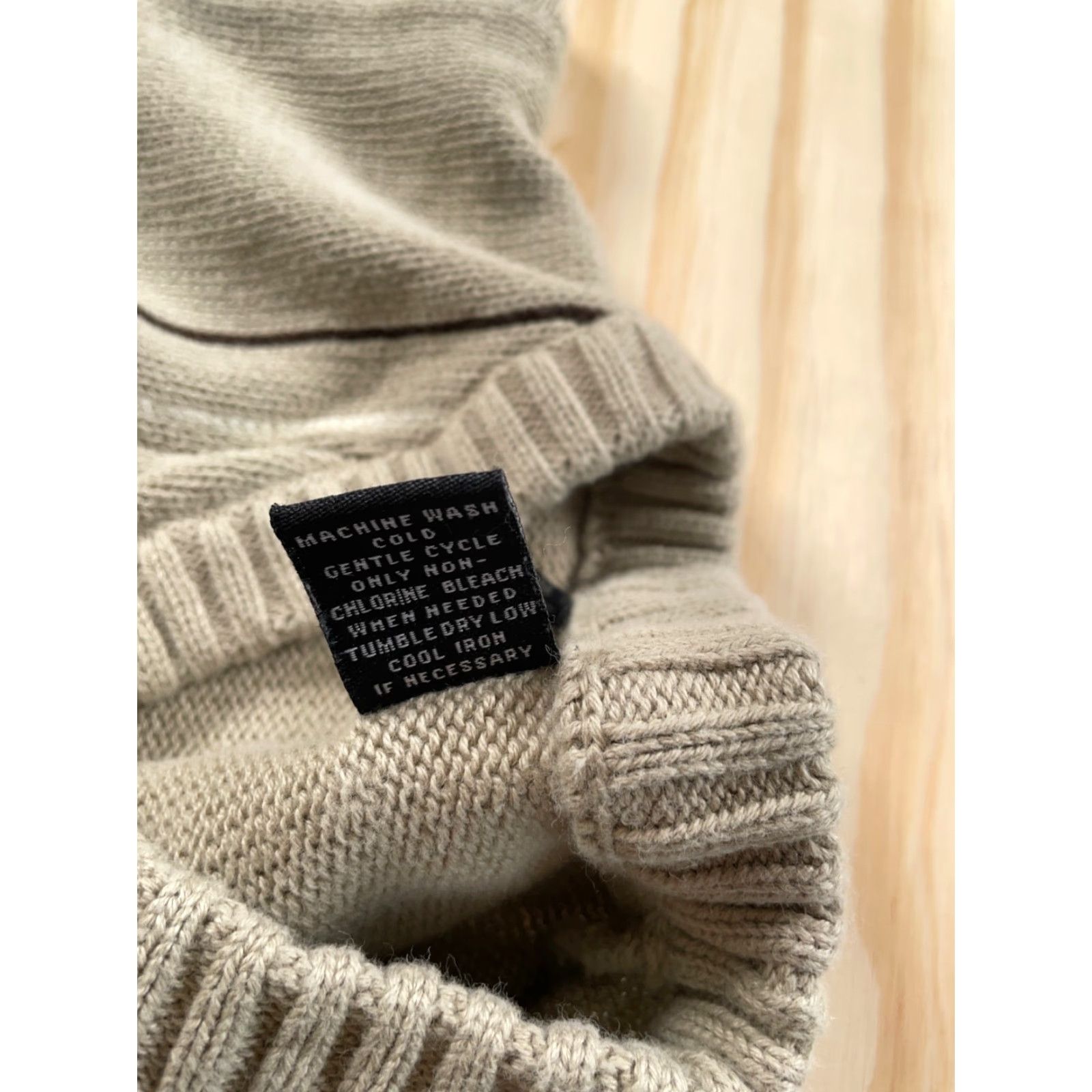 Bill Blass VINTAGE Bill Blass Vest Adult XL Beige Striped Chunky Knit Cotton V-Neck Size US XL / EU 56 / 4 - 5 Thumbnail