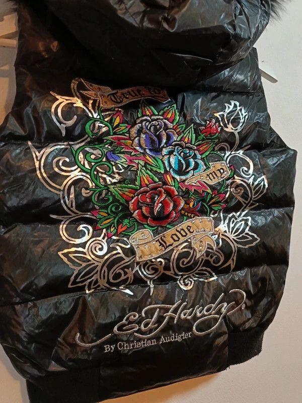 Ed Hardy Vintage 2000s Ed Hardy Snow Puffer Vest Down Jacket Size S / US 4 / IT 40 - 8 Thumbnail