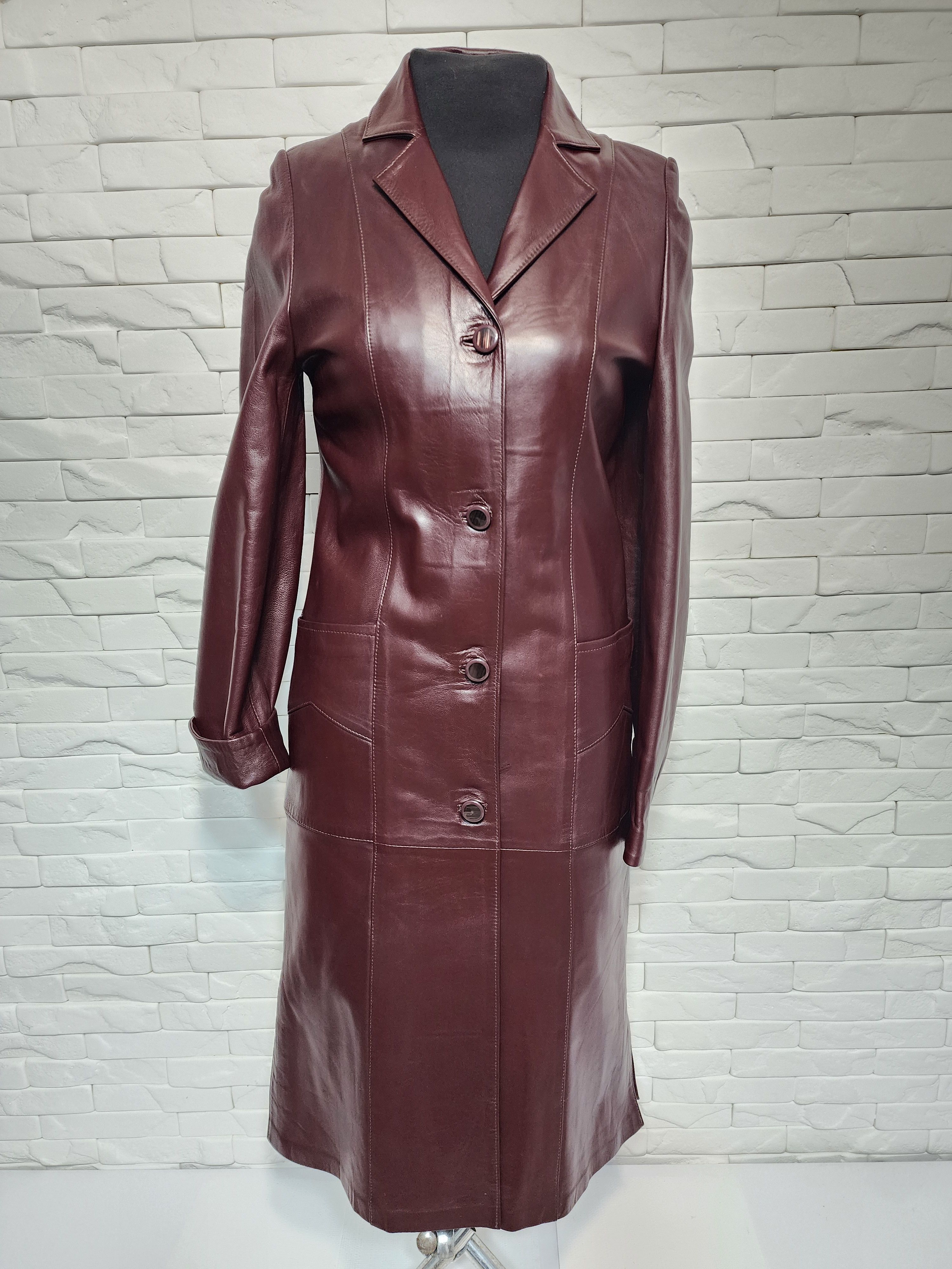 Women's Long Genuine Leather Jacket