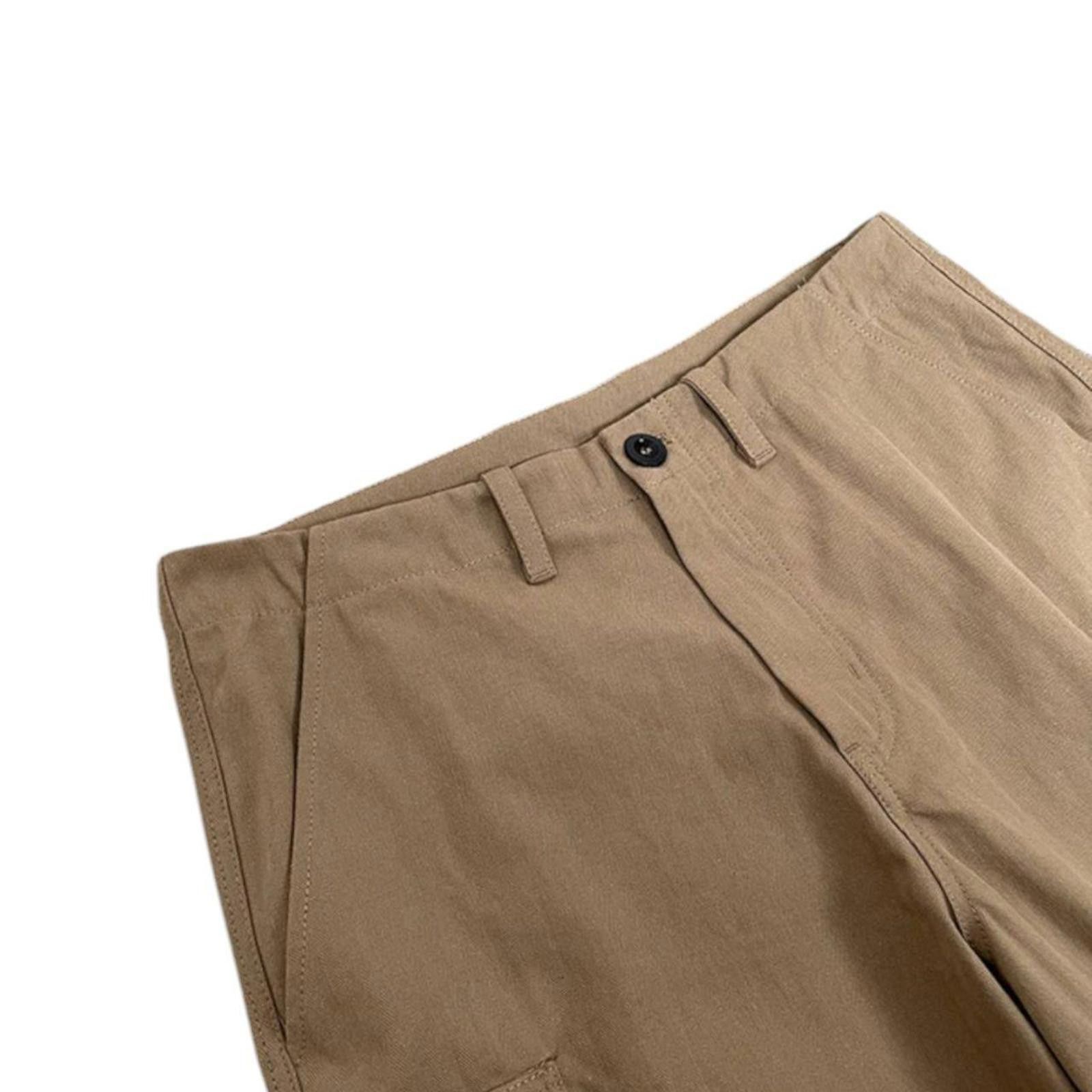 Other Khaki Wide Leg Herringbone Work Shorts Size US 34 / EU 50 - 7 Thumbnail