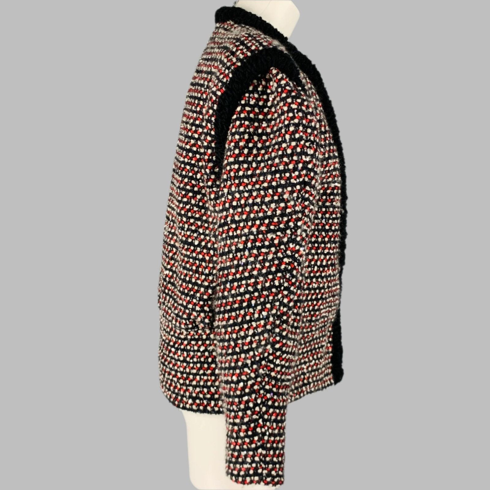 Gucci Size 4 Black Multi Color Polyamide Embellishment Jacket Size S / US 4 / IT 40 - 3 Thumbnail