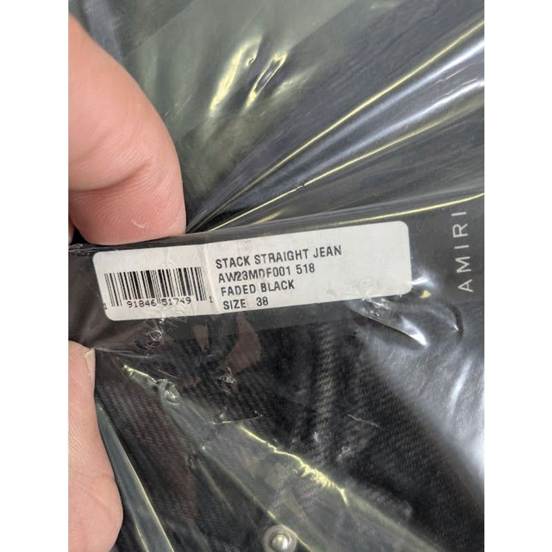 Amiri o1rshd1 Stack Straight Jeans in Faded Black Size US 38 / EU 54 - 22 Thumbnail