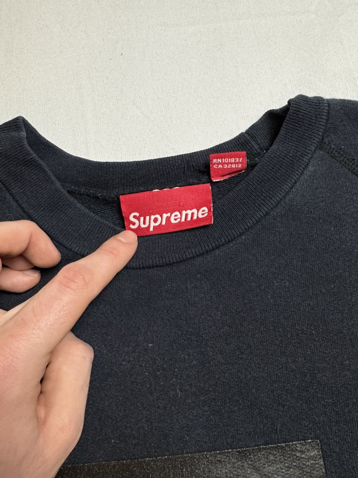 Supreme Supreme Black Screenprint Box Logo Crewneck 2007 Size US XL / EU 56 / 4 - 4 Thumbnail