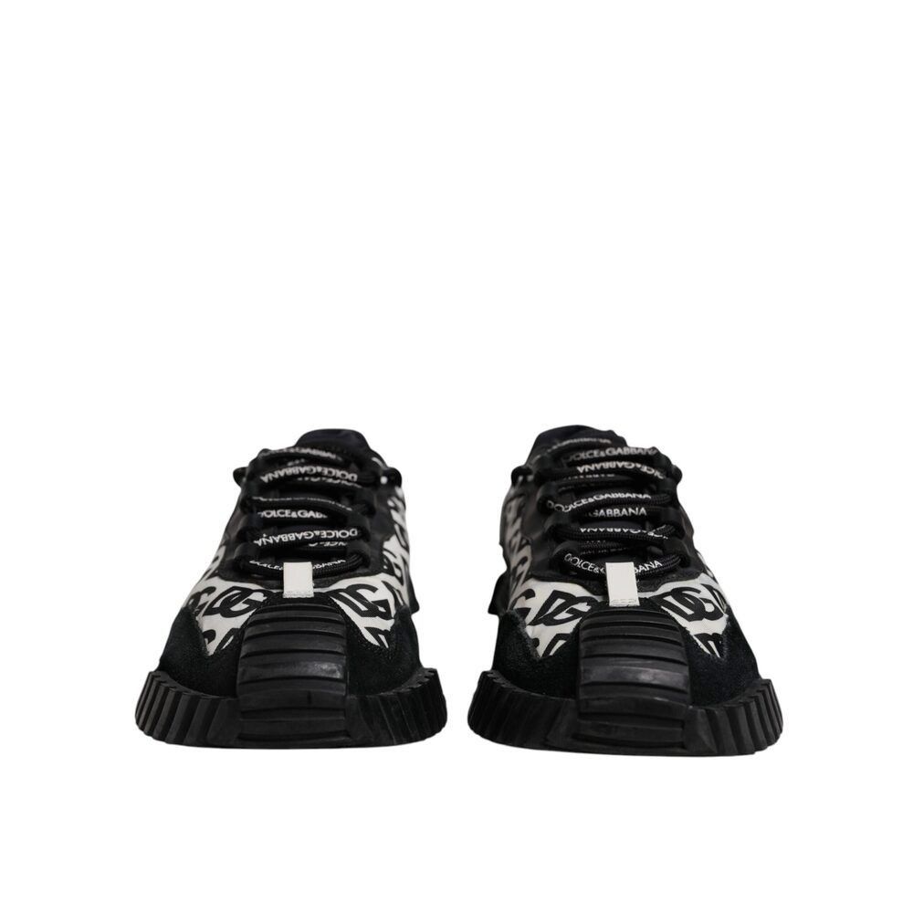 Dolce & Gabbana Dolce & Gabbana Black Logo Lace Up Low Top NS1 Sneakers Shoe Size US 9 / EU 42 - 2 Thumbnail