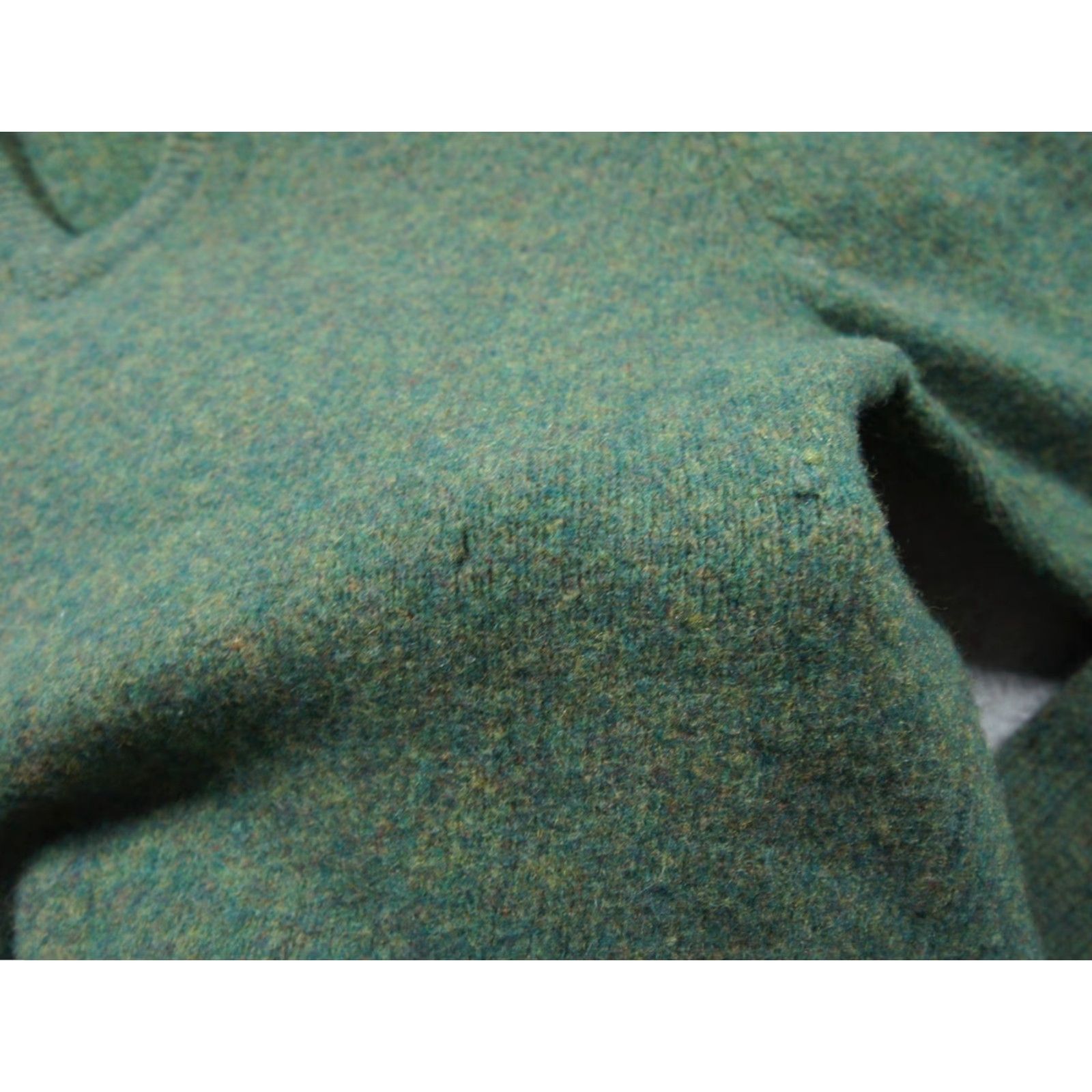 Vintage VINTAGE Brent Sweater Womens Medium Green Vneck Knit Wool Montgomery FLAWS Size M / US 6-8 / IT 42-44 - 4 Thumbnail