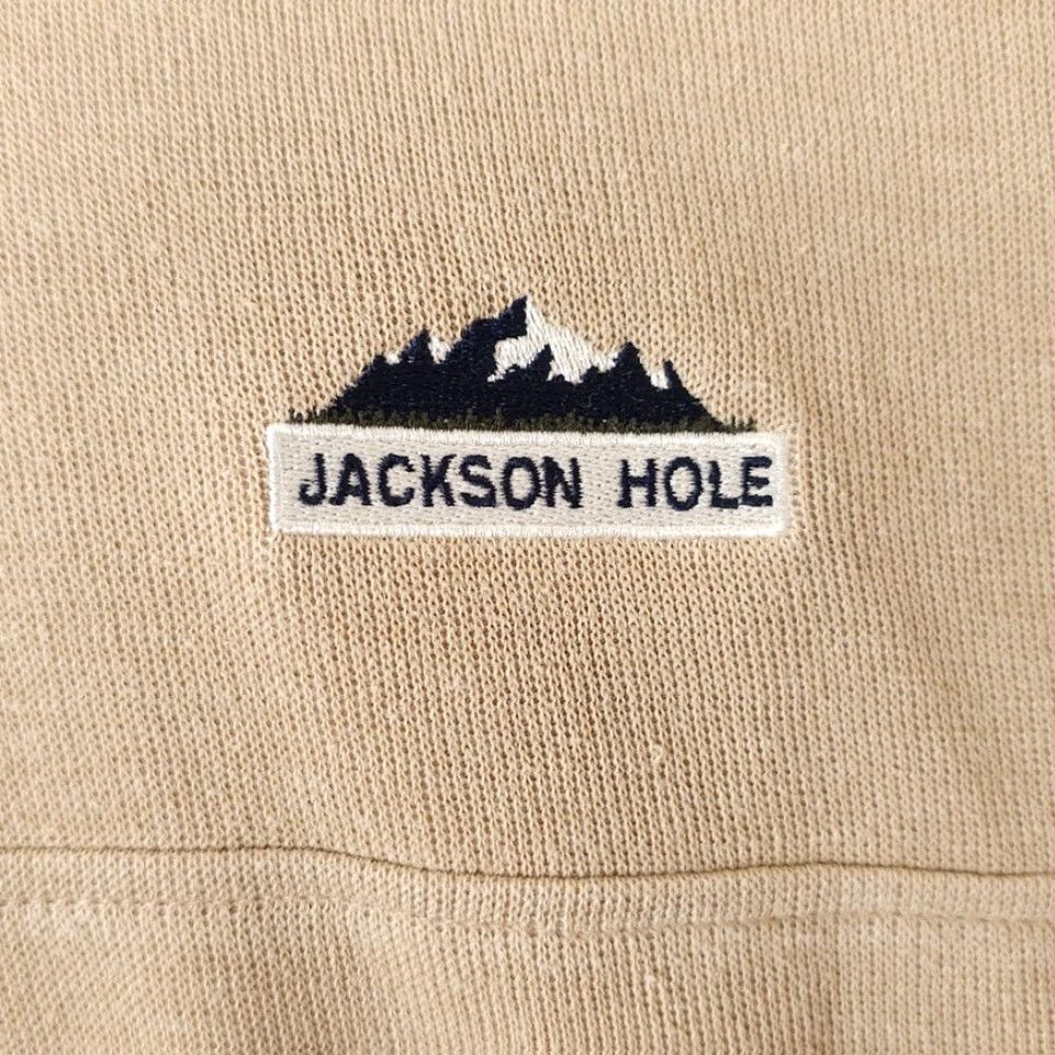 Vintage VINTAGE Gear For Sports Jackson Hole Sweater Mens 2XL Beige 90s Ski Travel Destination Travel Mens Sweater Size US XXL / EU 58 / 5 - 3 Thumbnail