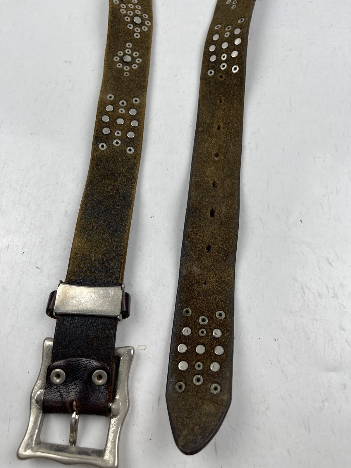 Seditionaries distressed studded leather belt tc42 Size 40 - 4 Thumbnail