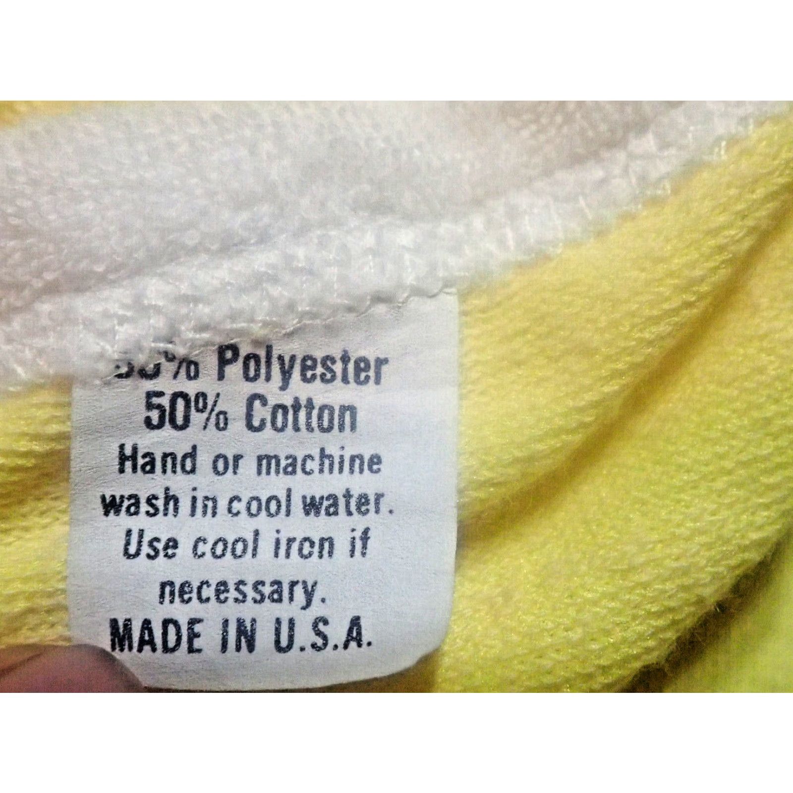 Vintage VINTAGE Beach Cover Up Wrap Womens One Size Yellow Nylon Blend with White Trim USA Made 26 to 29 Inch Waist 46-48" Hips 27" Length Size ONE SIZE - 5 Thumbnail