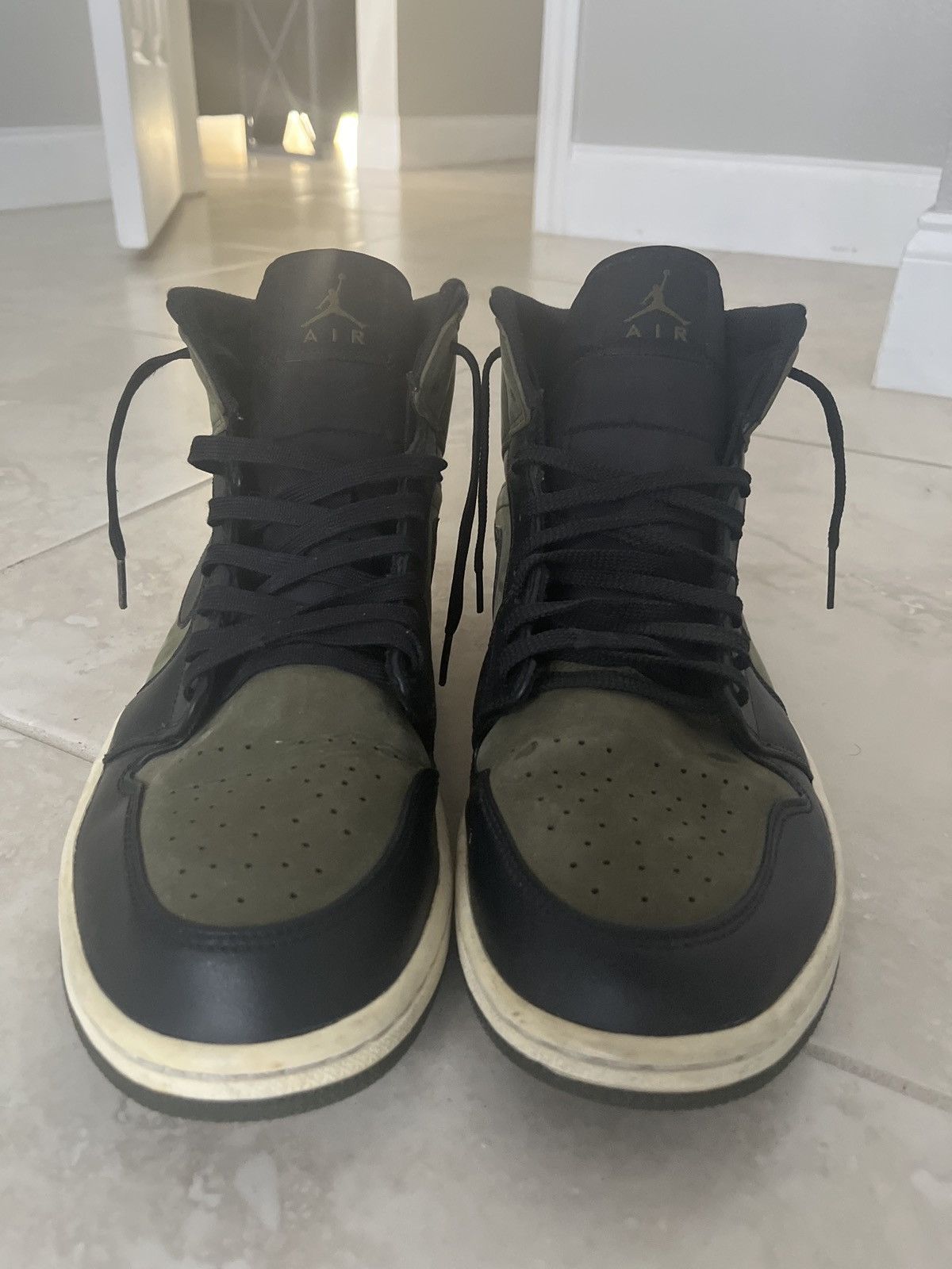 Nike olive green jordan 1 Size US 11.5 / EU 44-45 - 3 Thumbnail