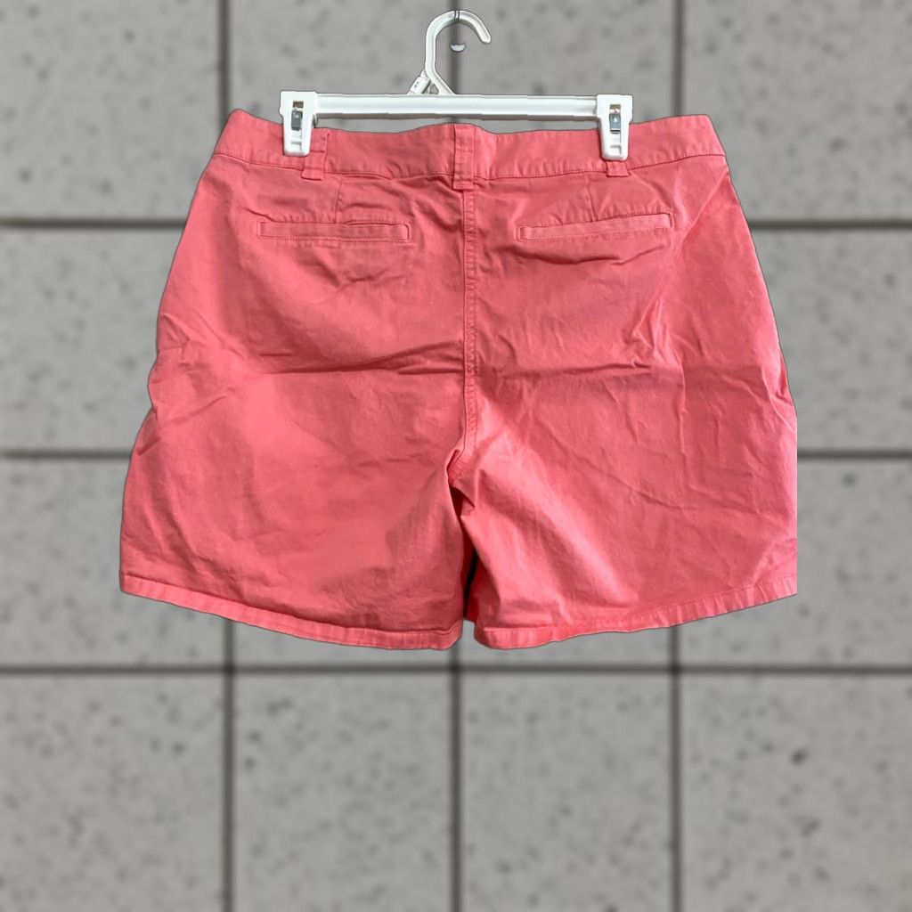 Vintage Crown & Ivy Womens Shorts Charlotte Peach Size 10 Chino Classic Casual Mid Rise Button Waist 34 Regular Womens Size 32" / US 10 / IT 46 - 1 Thumbnail