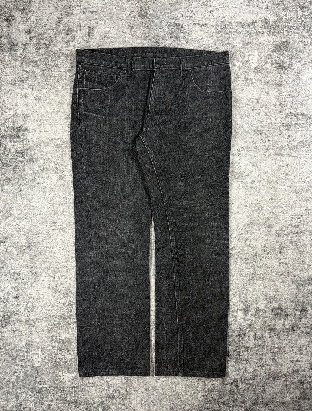 Number (N)ine NUMBER NINE FW06 NOIR COATED BLACK PAIN DENIM JEANS