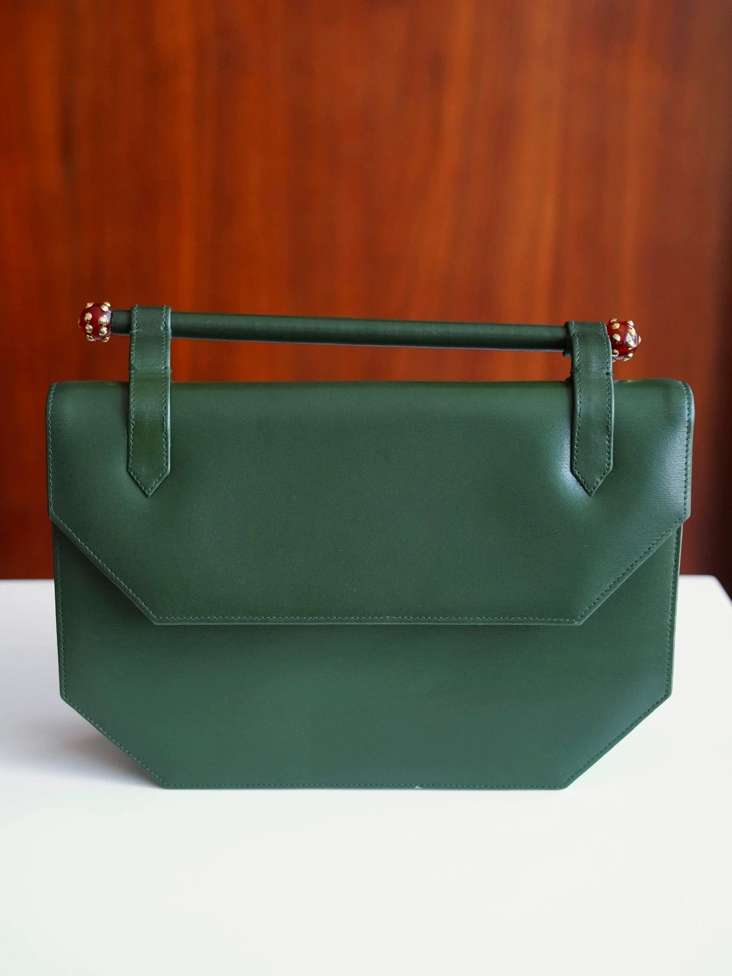 Other Morabito Vintage Dark Green 25x18 Expandable Handbag Size ONE SIZE - 1 Thumbnail