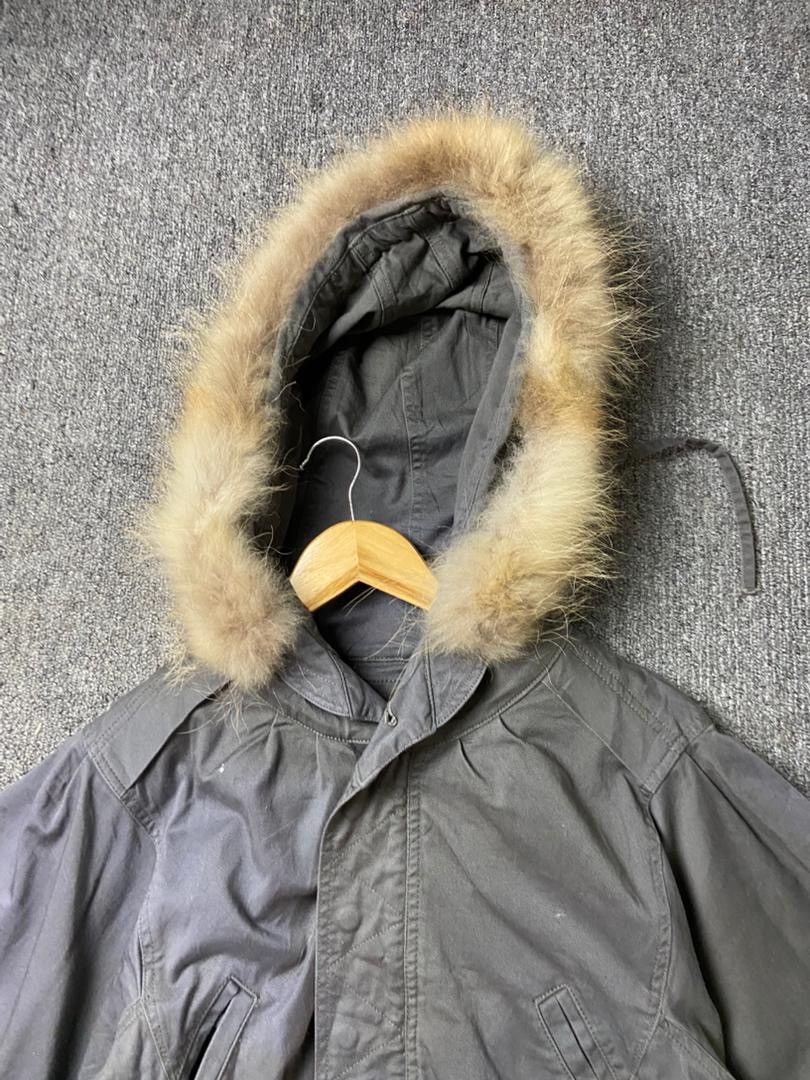 Japanese Brand En Recre Vintage Military Style Poncho with Fur (202) Size US S / EU 44-46 / 1 - 9 Thumbnail