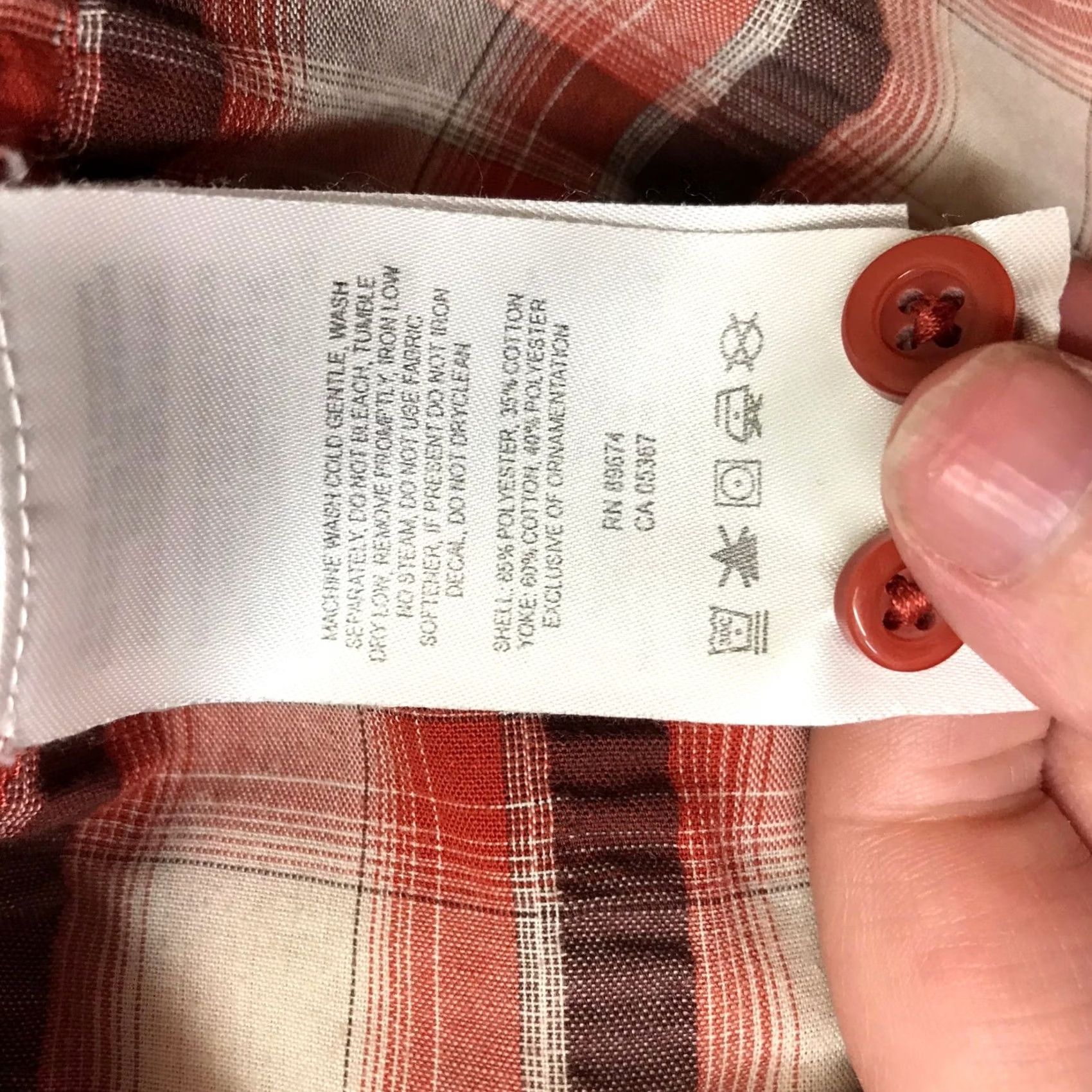 Mountain Hardwear Mountain Hardwear Shirt Men's XXL Red Brown Cream Plaid Long Sleeve Button Up Size US XXL / EU 58 / 5 - 8 Thumbnail