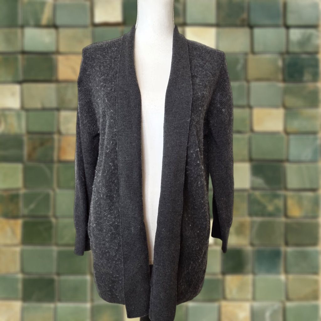 Lululemon Lululemon Merino wool blend ribbed cardigan sweater charcoal grey woman 4 Small Size S / US 4 / IT 40 - 1 Thumbnail