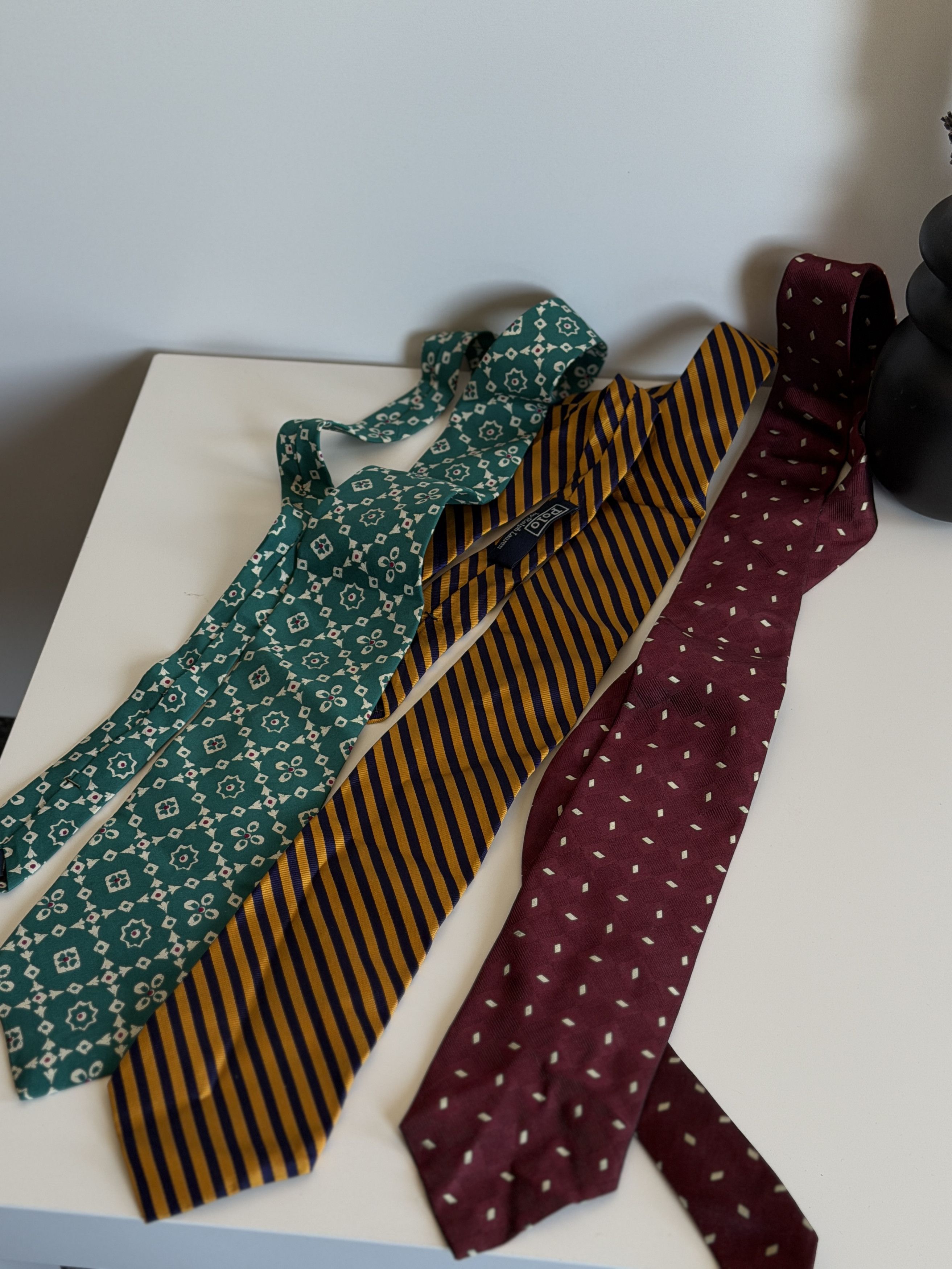 Polo Ralph Lauren Polo Ralph Lauren 3x Vintage Silk Cravats Size ONE SIZE - 1 Thumbnail