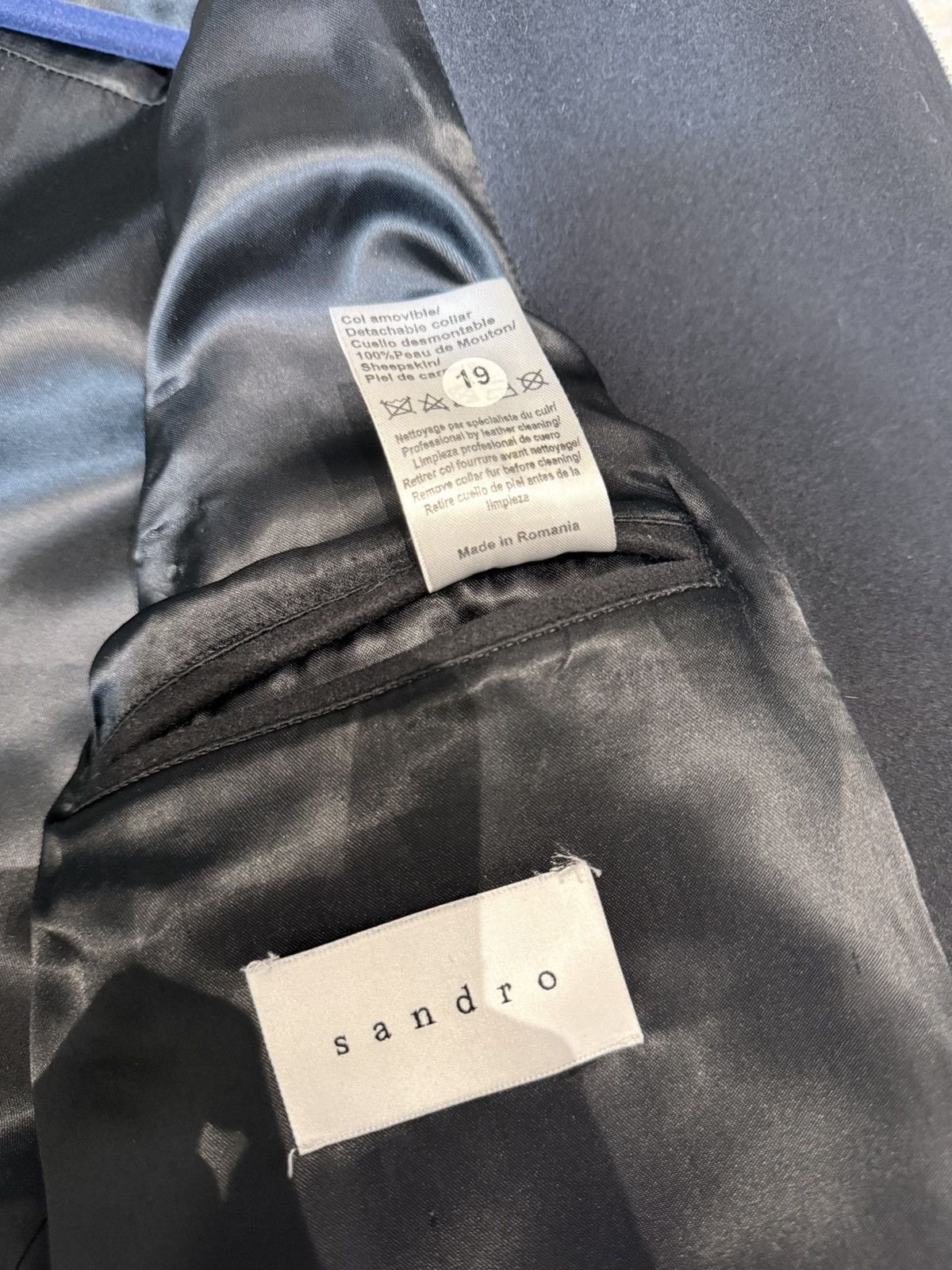 Sandro Sandro Paris Archive Wool Biker Jacket Size S / US 4 / IT 40 - 15 Thumbnail