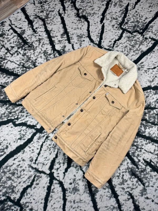 Levi's Levis beige sherpa denim jacket logo L Size L / US 10 / IT 46 - 2 Thumbnail