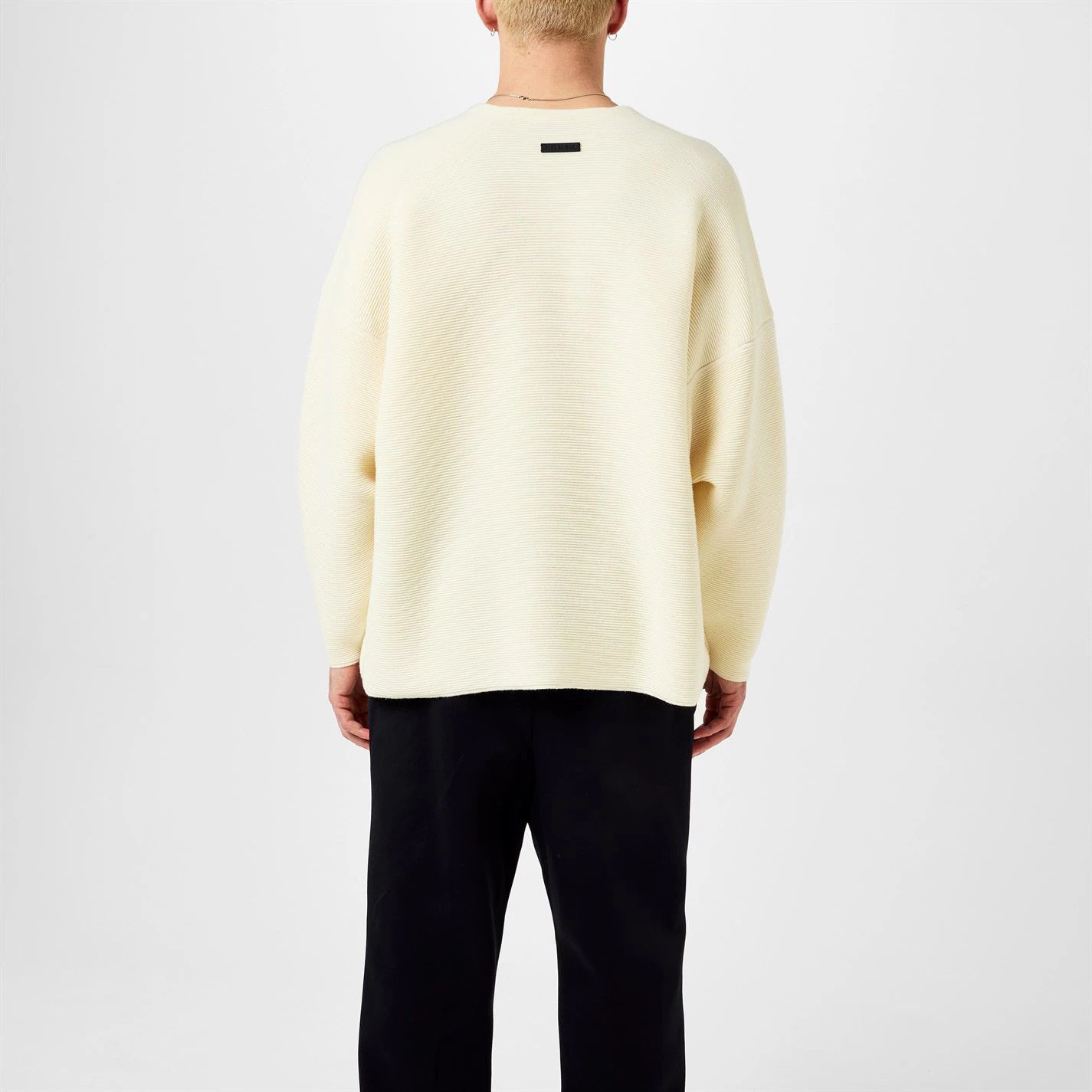 Fear of God o1g2r1mq0426 Ottoman Wool Straight Neck Sweater in Cream Size US L / EU 52-54 / 3 - 3 Thumbnail
