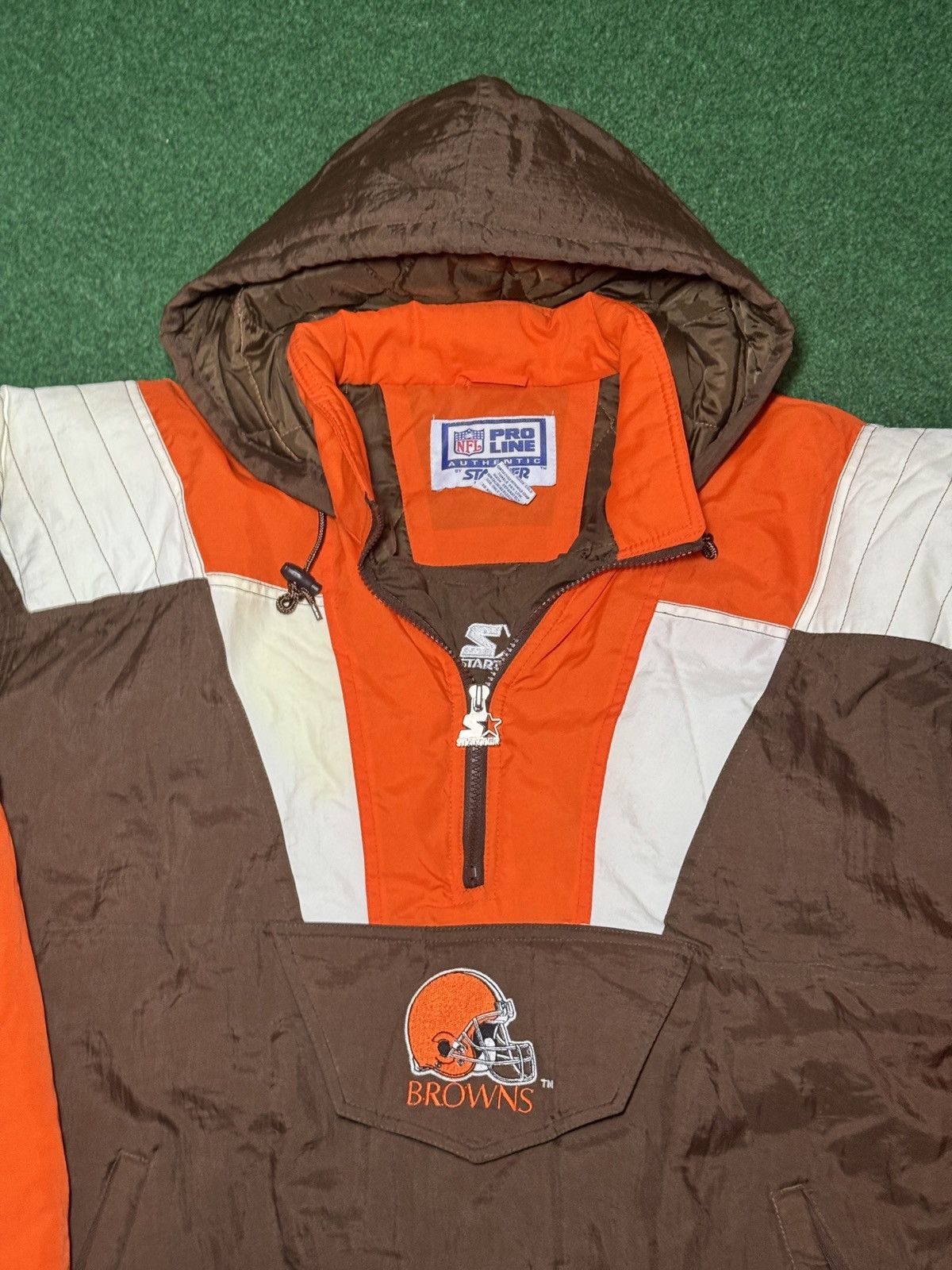 Starter Vintage 90s Cleveland Browns Starter NFL RARE XL Jacket Size US XL / EU 56 / 4 - 2 Thumbnail